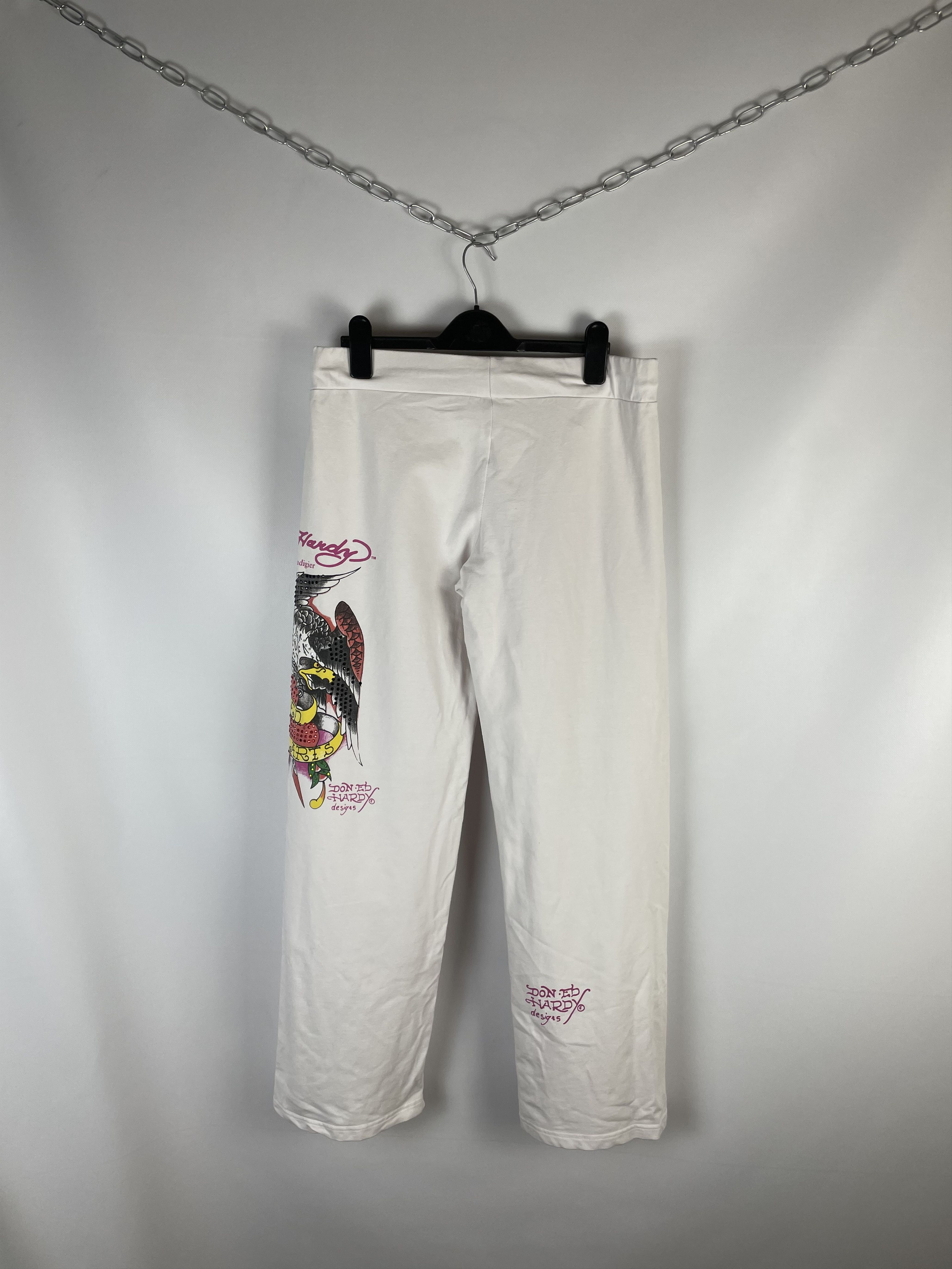 Christian Audigier Vintage Ed Hardy Sweat Pants Size 36" / US 14 / IT 50 - 8 Thumbnail