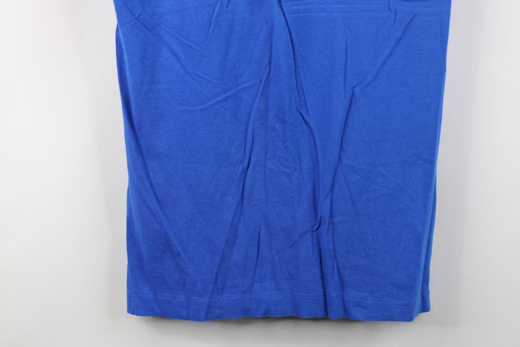 Vintage Vintage 90s Streetwear Blank Cotton Muscle T-Shirt Blue USA Size US M / EU 48-50 / 2 - 12 Thumbnail