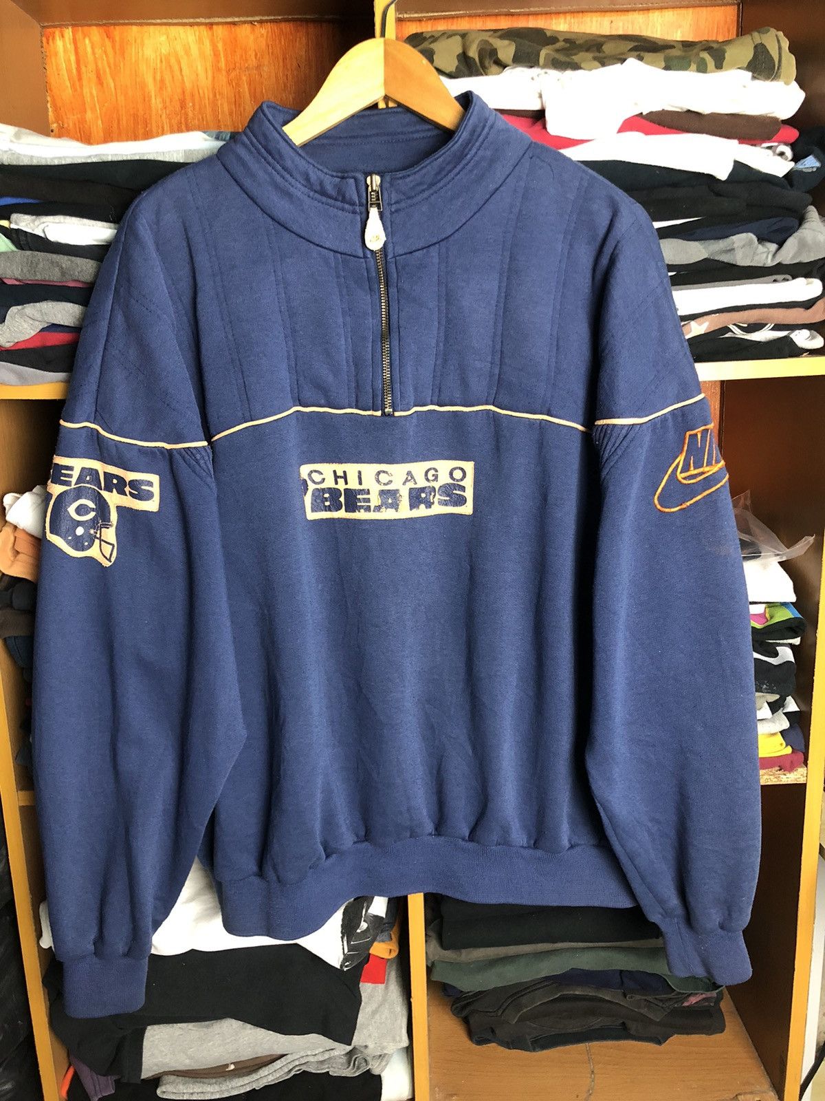 NFL × Nike × Vintage 🔥Rare Vintage🔥90s Nike NFL Chicago Bears Sweater Size US XL / EU 56 / 4 - 10 Thumbnail