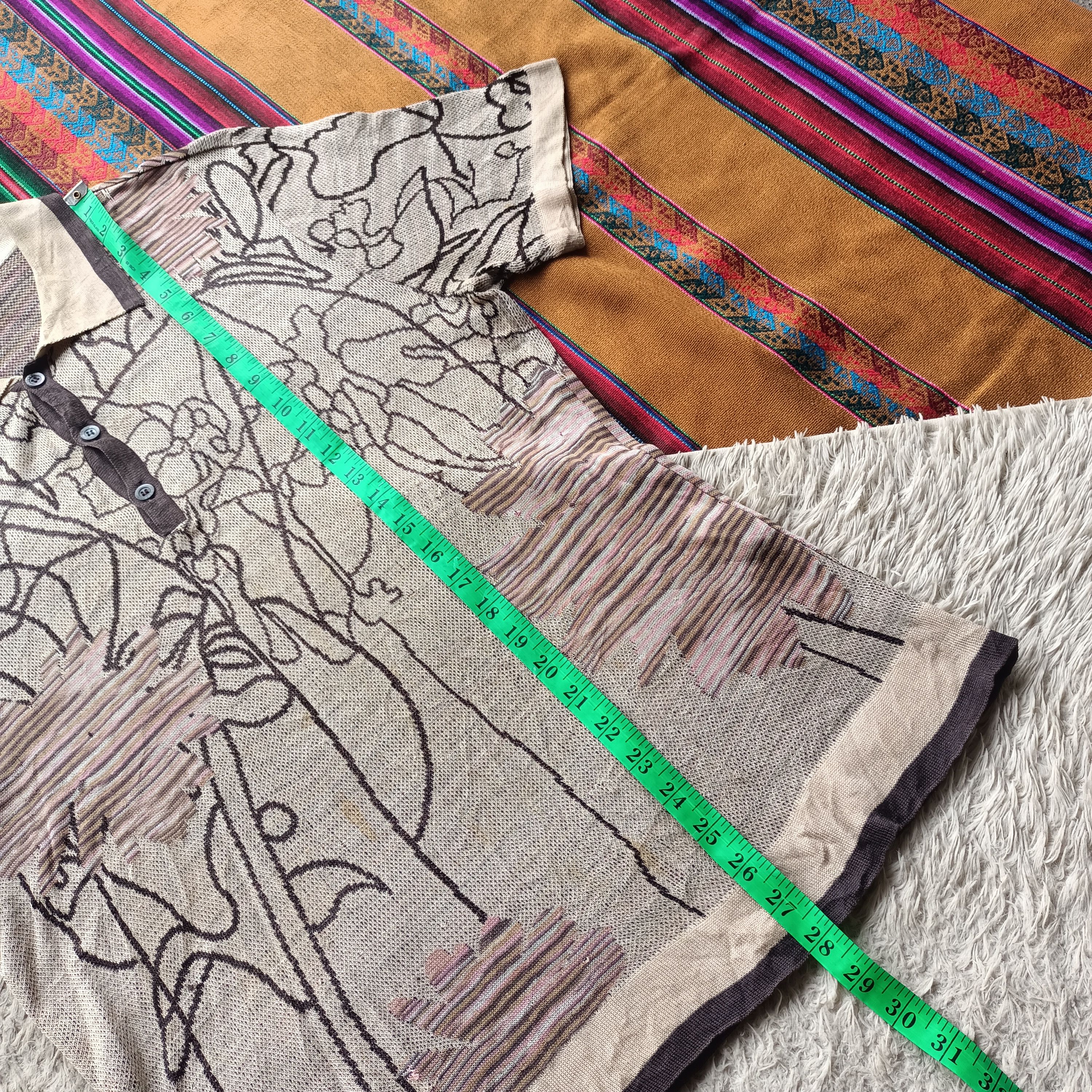 Missoni 00s Missoni italy tropical forest rayon polo shirt Size US M / EU 48-50 / 2 - 13 Thumbnail