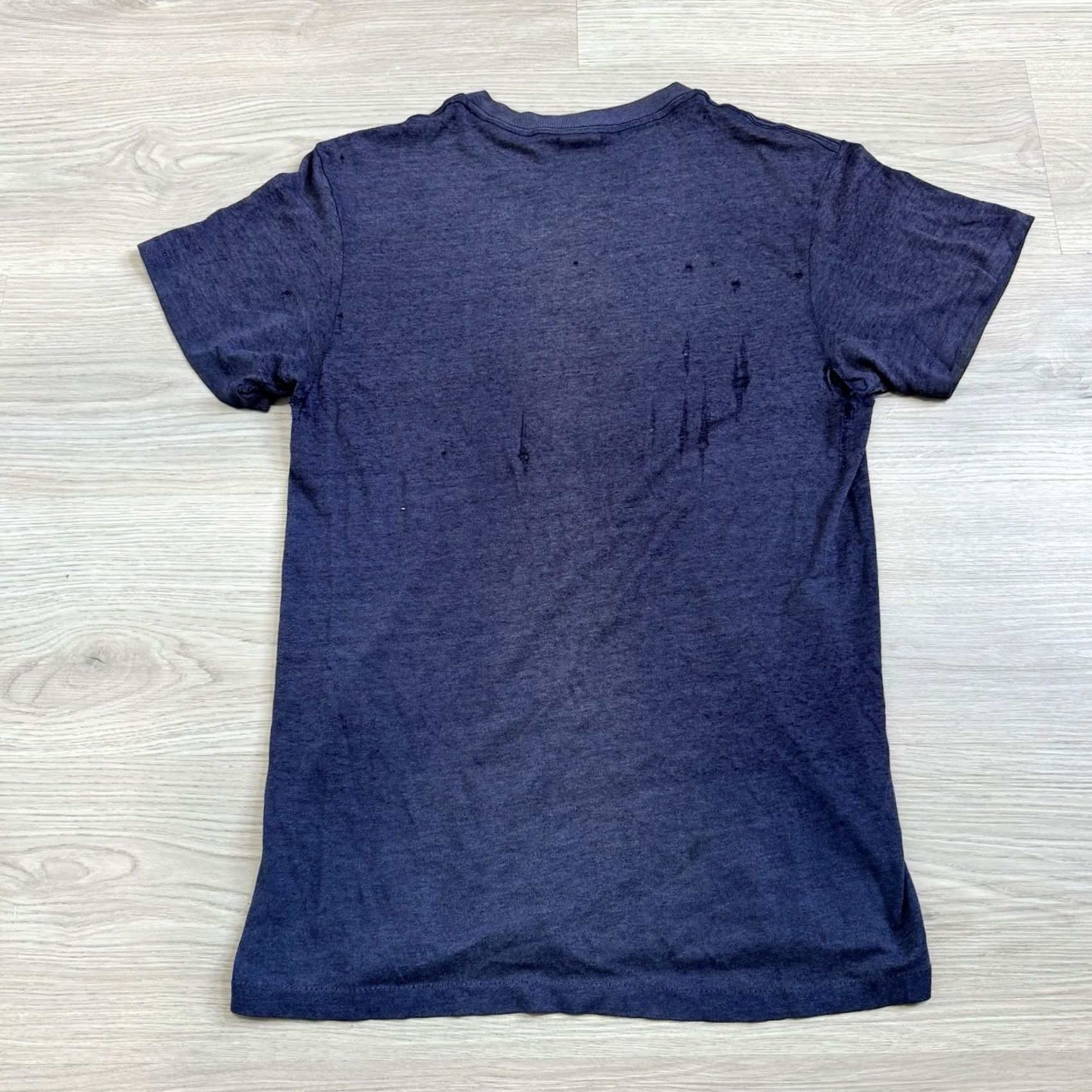 Vintage VINTAGE MTA TRANSIT Authority Subway T Shirt Blue Short Sleeve Crew Neck Men 16x26 Graphic Print City 50s 60s Paper Thin Size US L / EU 52-54 / 3 - 3 Thumbnail