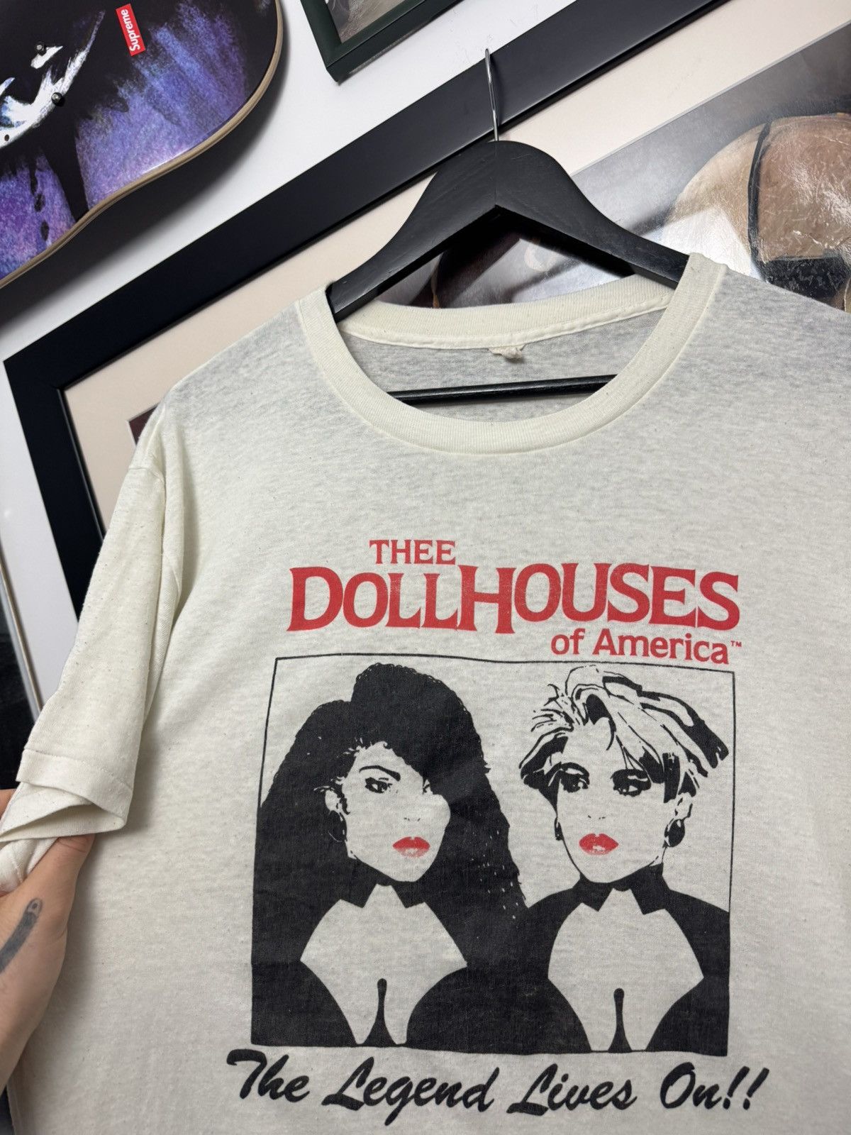 Vintage Vintage 80s The Dollhouses Of America Strip Club Tour Tee Size US L / EU 52-54 / 3 - 3 Thumbnail