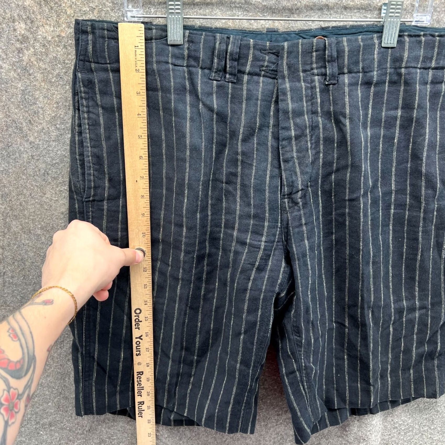 Polo Ralph Lauren Polo Ralph Lauren Shorts Men 35 Adult Blue Chino Flat Front Striped Casual Vtg Size US S / EU 44-46 / 1 - 2 Thumbnail