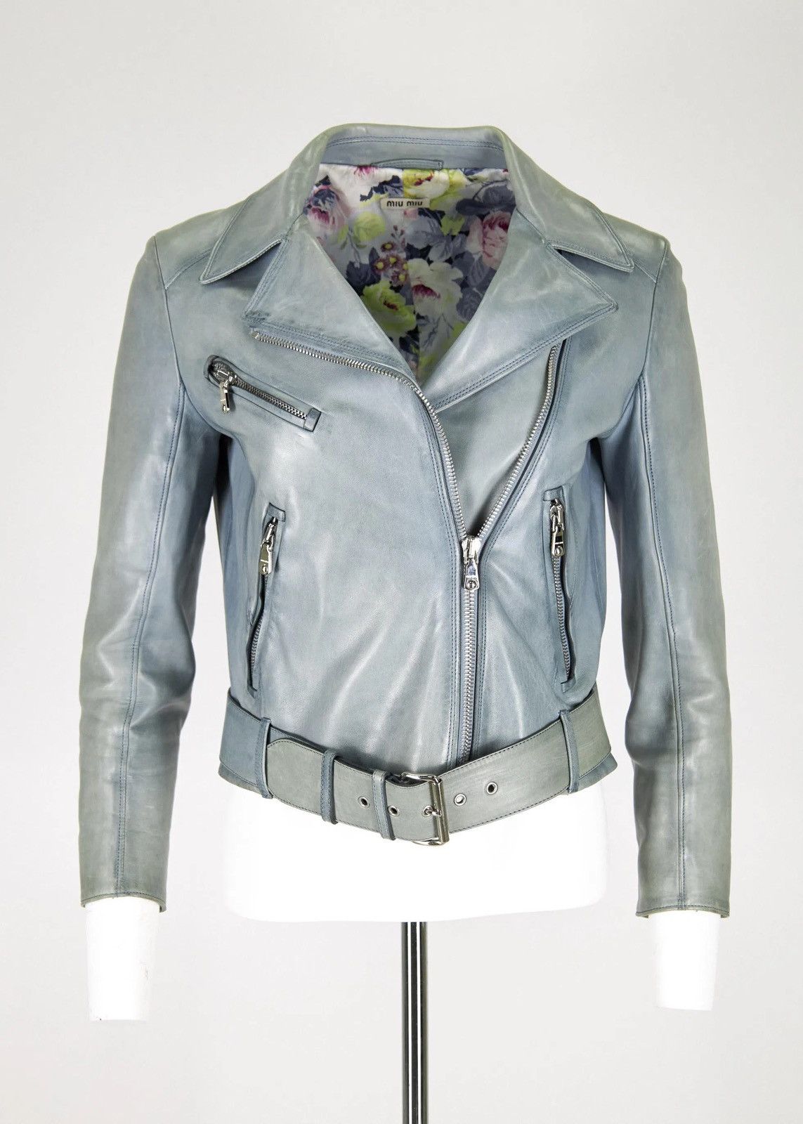 Miu Miu Miu Miu Leather cropped jacket Size S / US 4 / IT 40 - 2 Thumbnail
