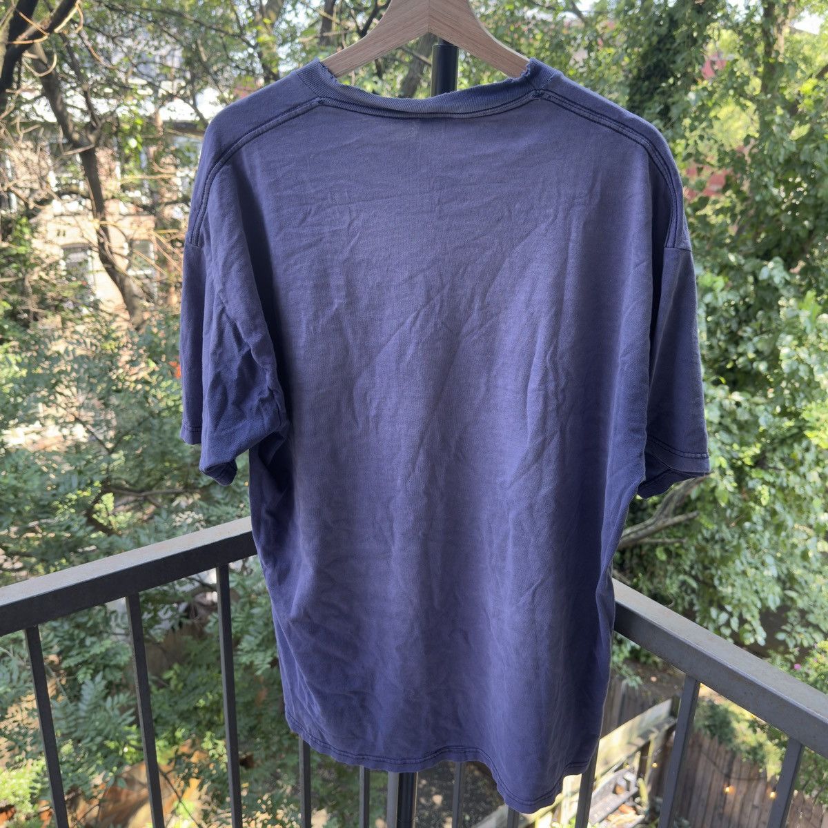 Vintage Thrashed Faded Distressed Blue Shirt ERD Grunge Chrome Size US XL / EU 56 / 4 - 2 Thumbnail