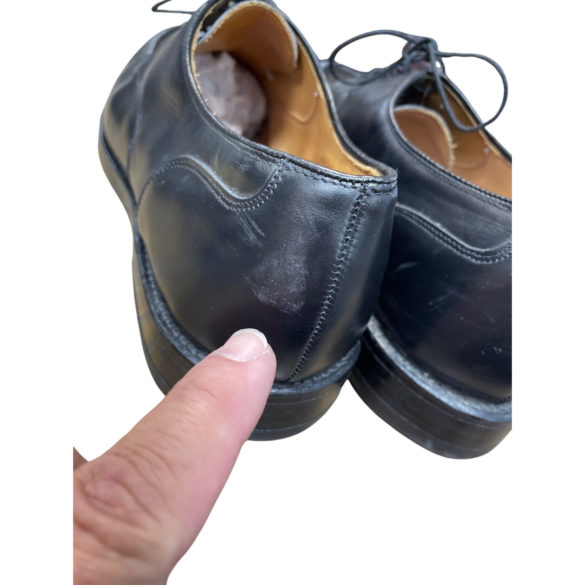 Allen Edmonds Allen Edmonds Bradley Mens Black Leather Split Toe Derby Sho Size US 12 / EU 45 - 17 Thumbnail