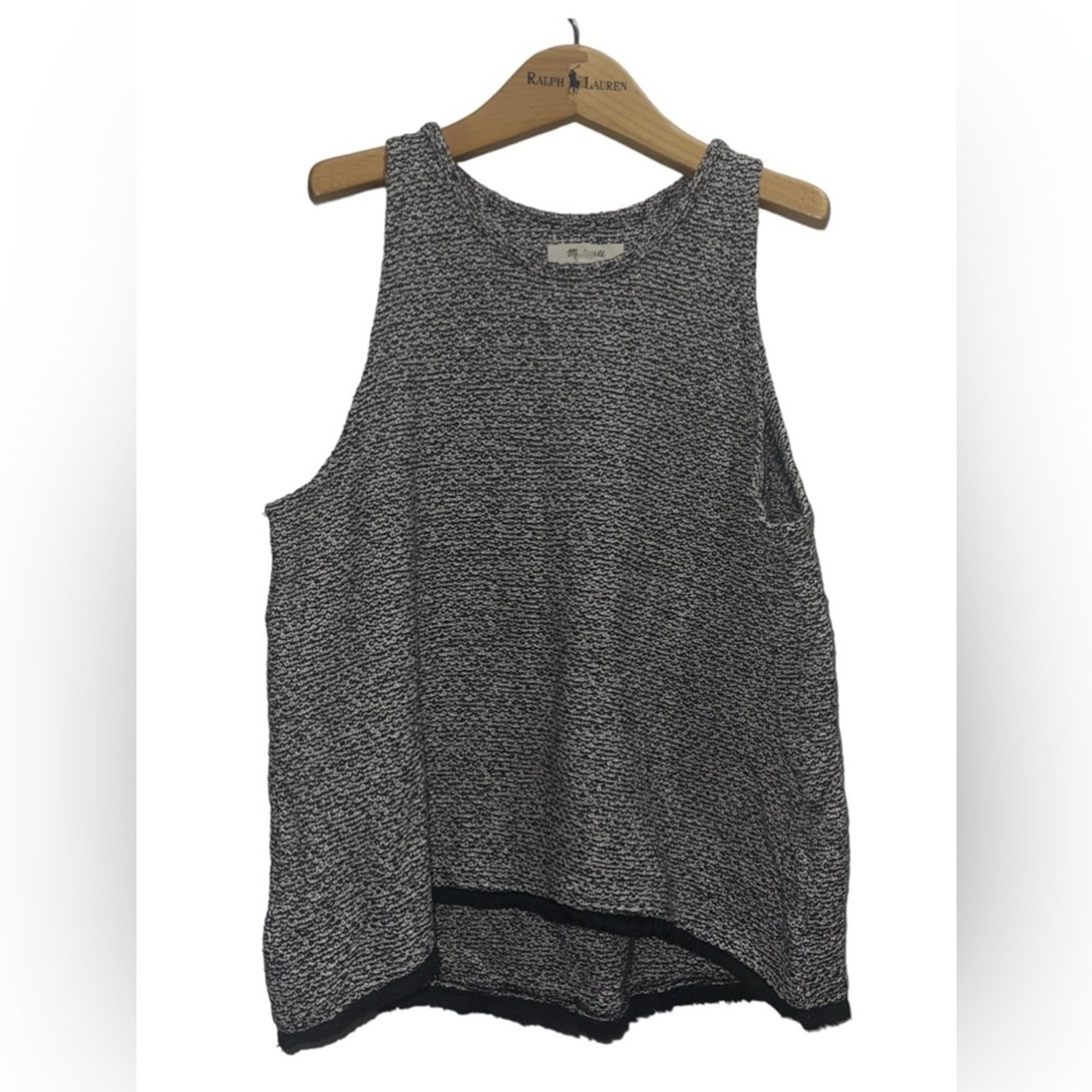 Madewell MADEWELL Tweed High-Low Swingy Fringe Tank Sweater Sz XS Size XS / US 0-2 / IT 36-38 - 4 Thumbnail