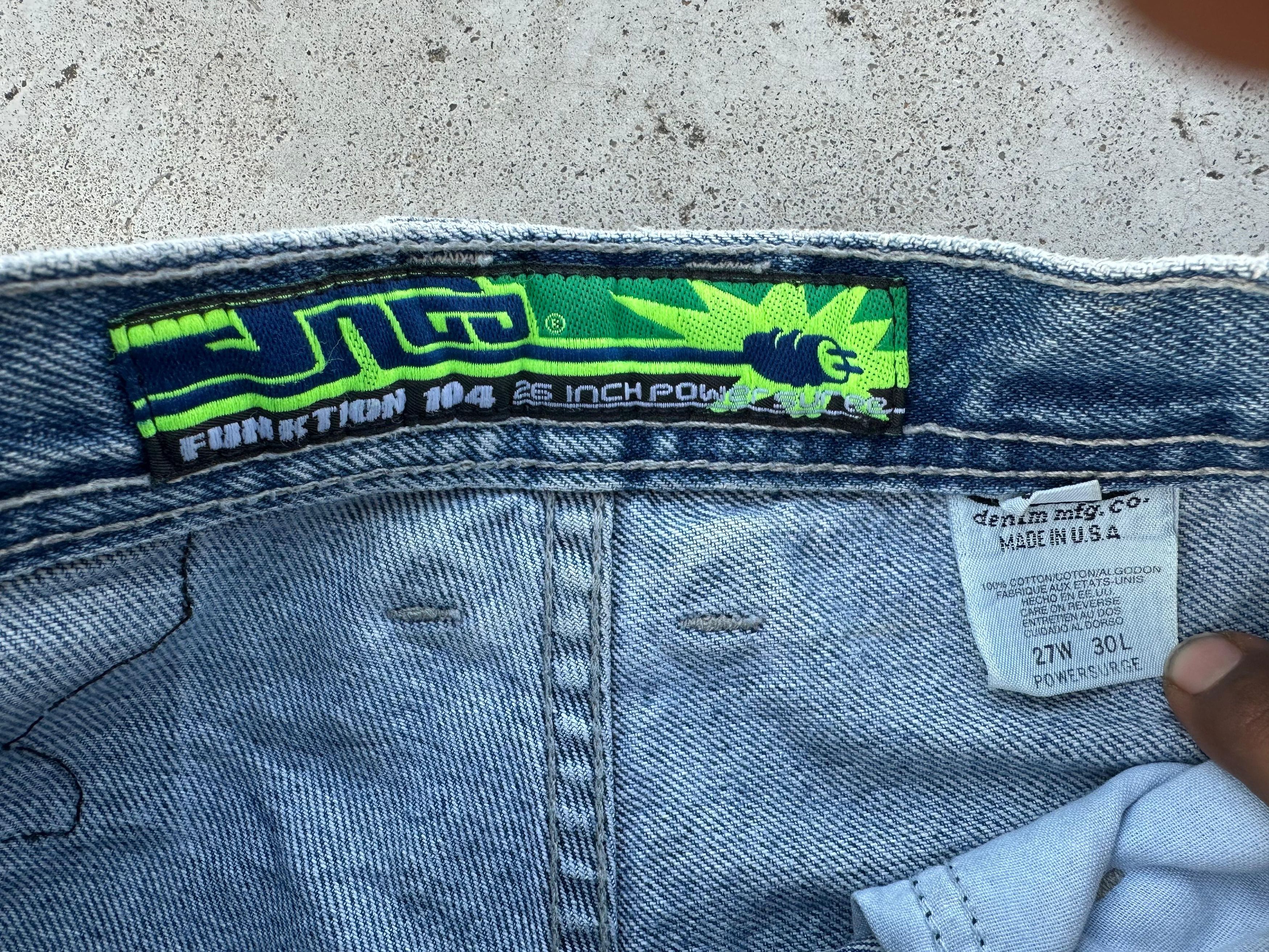 JNCO 90's Rare💥Vintage Jnco Powersurges wide leg baggy 27×30 Size US 27 - 14 Thumbnail