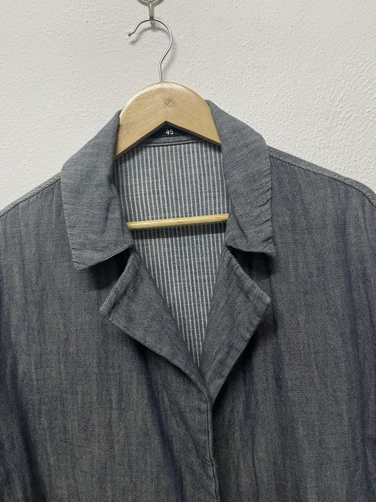 45rpm VINTAGE 45RPM INDIGO DYE CHORE LONG COTTON JACKET Size US L / EU 52-54 / 3 - 5 Thumbnail