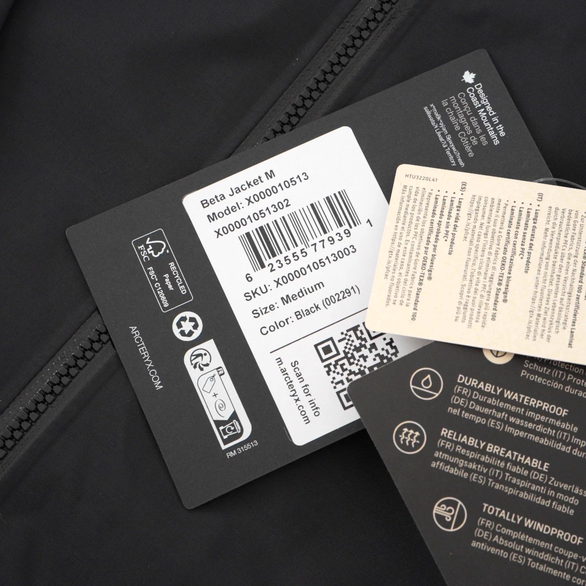 Arc'teryx ARC'TERYX BETA JACKET BLACK M Size US M / EU 48-50 / 2 - 5 Thumbnail