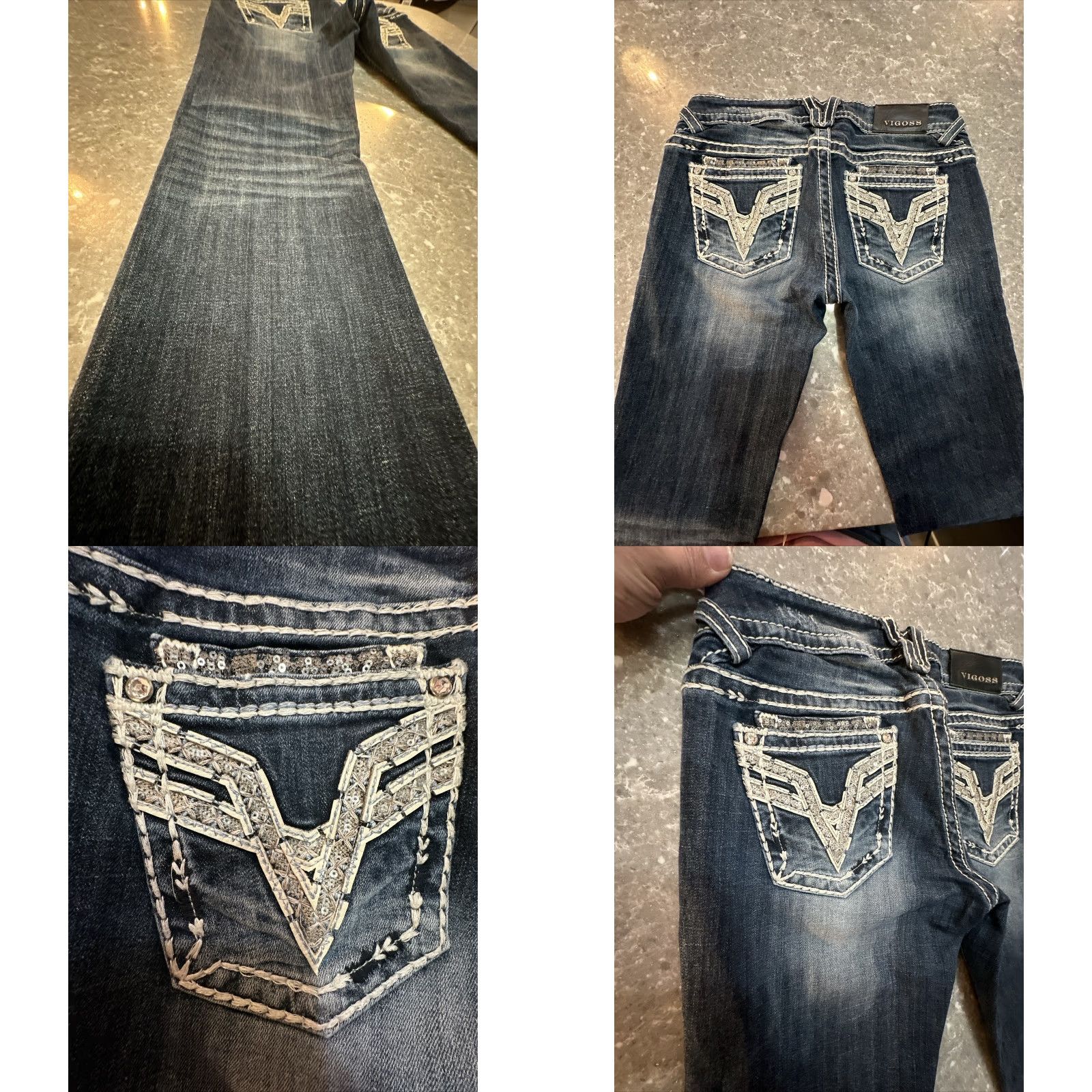 Vintage VIGOSS The Dublin Jeans Bootcut Slim Stretch 28x32 30x33 Sandblast Medium Wash Women's Size 28" / US 6 / IT 42 - 8 Thumbnail