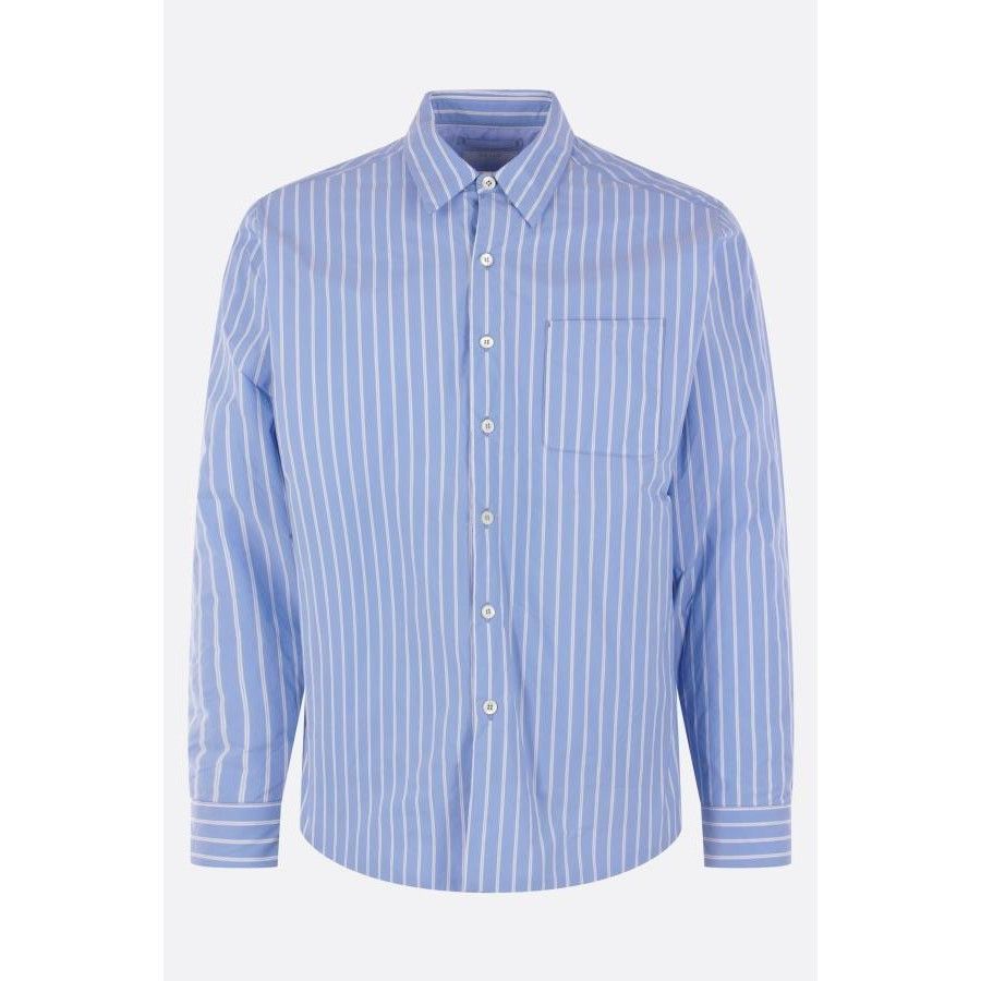 Prada PRADA Striped Blue Re Nylon Overshirt New & Authentic (Men's Size US L / EU 52-54 / 3 - 1 Preview
