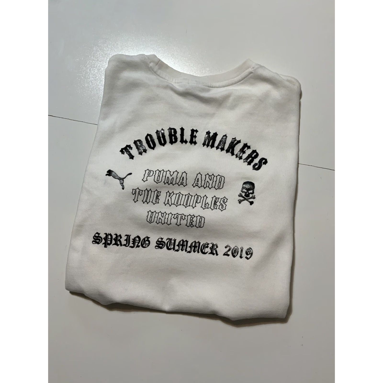 Puma Puma X The Kooples United Troublemakers Skull Crossbone S/S 2019 T-Shirt Sz. M Mens Size US M / EU 48-50 / 2 - 2 Thumbnail