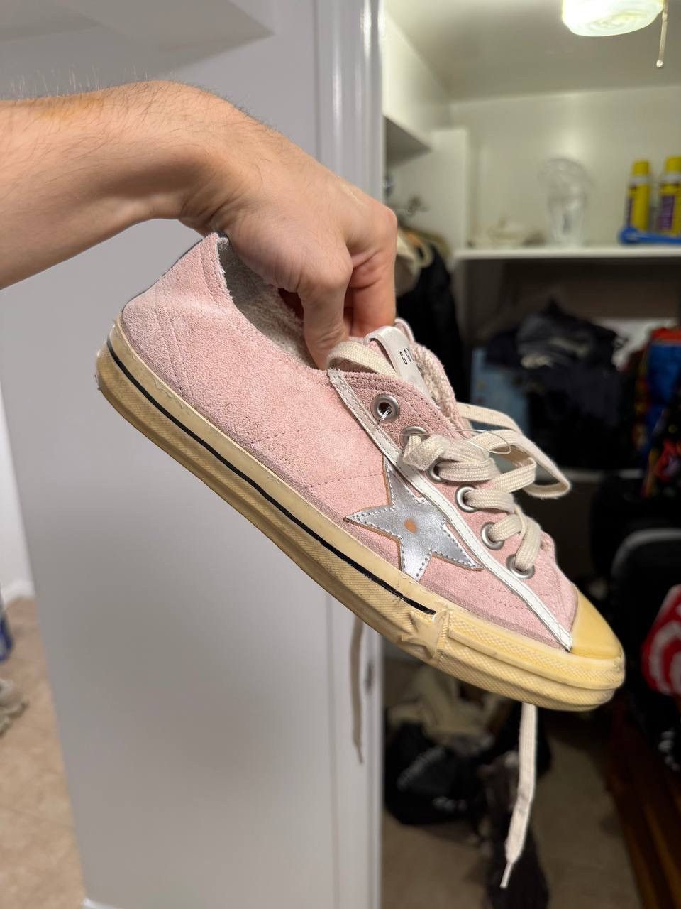 Golden Goose Golden Goose V-Star LTD Sneakers in Pink Suede womens Size US 8 / IT 38 - 1 Thumbnail