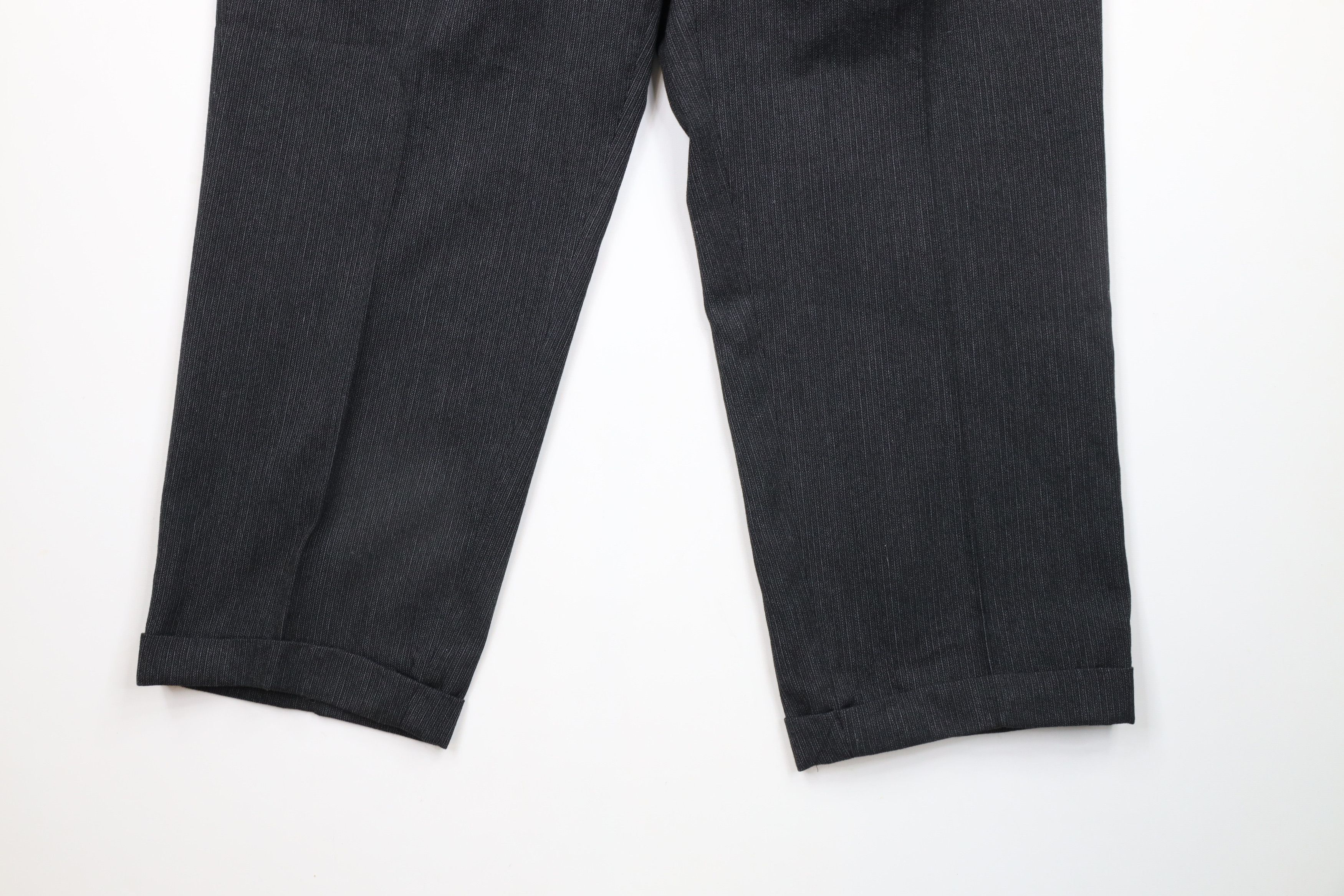 Vintage Vintage 90s Streetwear Pleated Textured Wide Leg Chino Pants Size US 34 / EU 50 - 4 Thumbnail