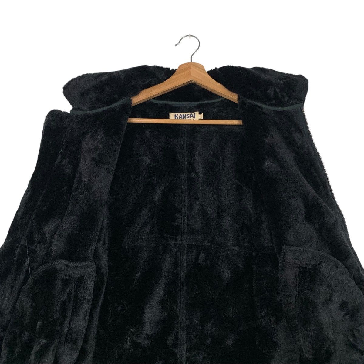 Kansai Yamamoto KANSAI JEANS Faux Fur Leather Jacket #2305-C102 Size US L / EU 52-54 / 3 - 12 Thumbnail