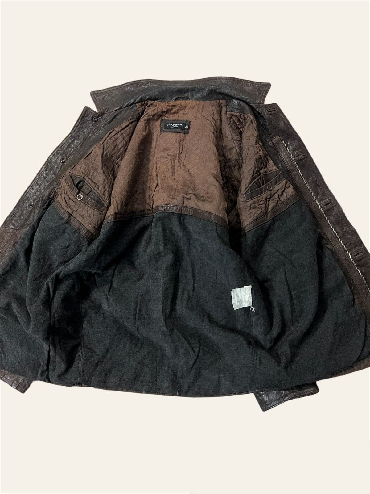 Yves Saint Laurent 💥Vintage YSL Pour Homme Leather Jacket Size US M / EU 48-50 / 2 - 11 Thumbnail