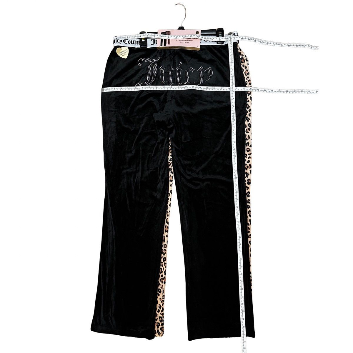 Juicy Couture Juicy Couture 2-Pack Pajama Pants Set Velour Black & Leopard Size 34" / US 12 / IT 48 - 7 Thumbnail