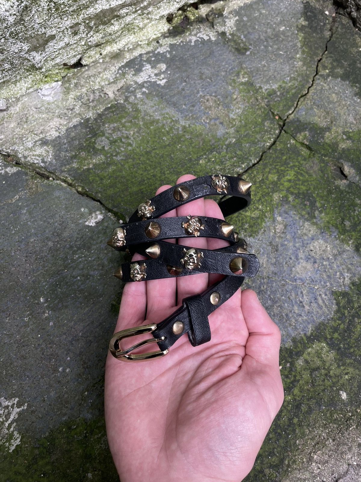 Vintage Vintage Skull Belt 00’s Black Emo Punk Style RARE Size ONE SIZE - 1 Thumbnail