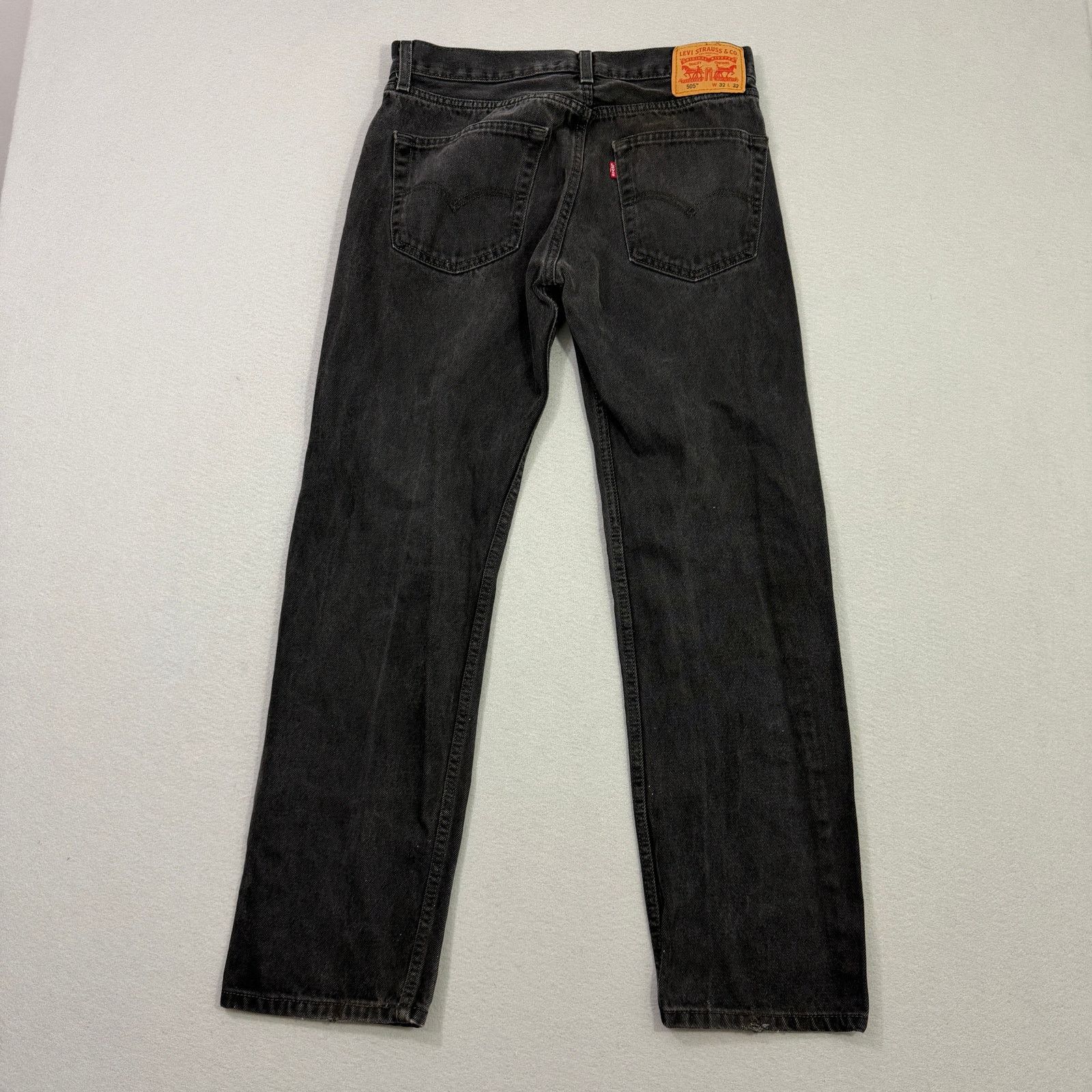 Levi's Levis 505 Regular Fit Jeans Men's 32x32 Black Zip Western Size US 32 / EU 48 - 7 Thumbnail