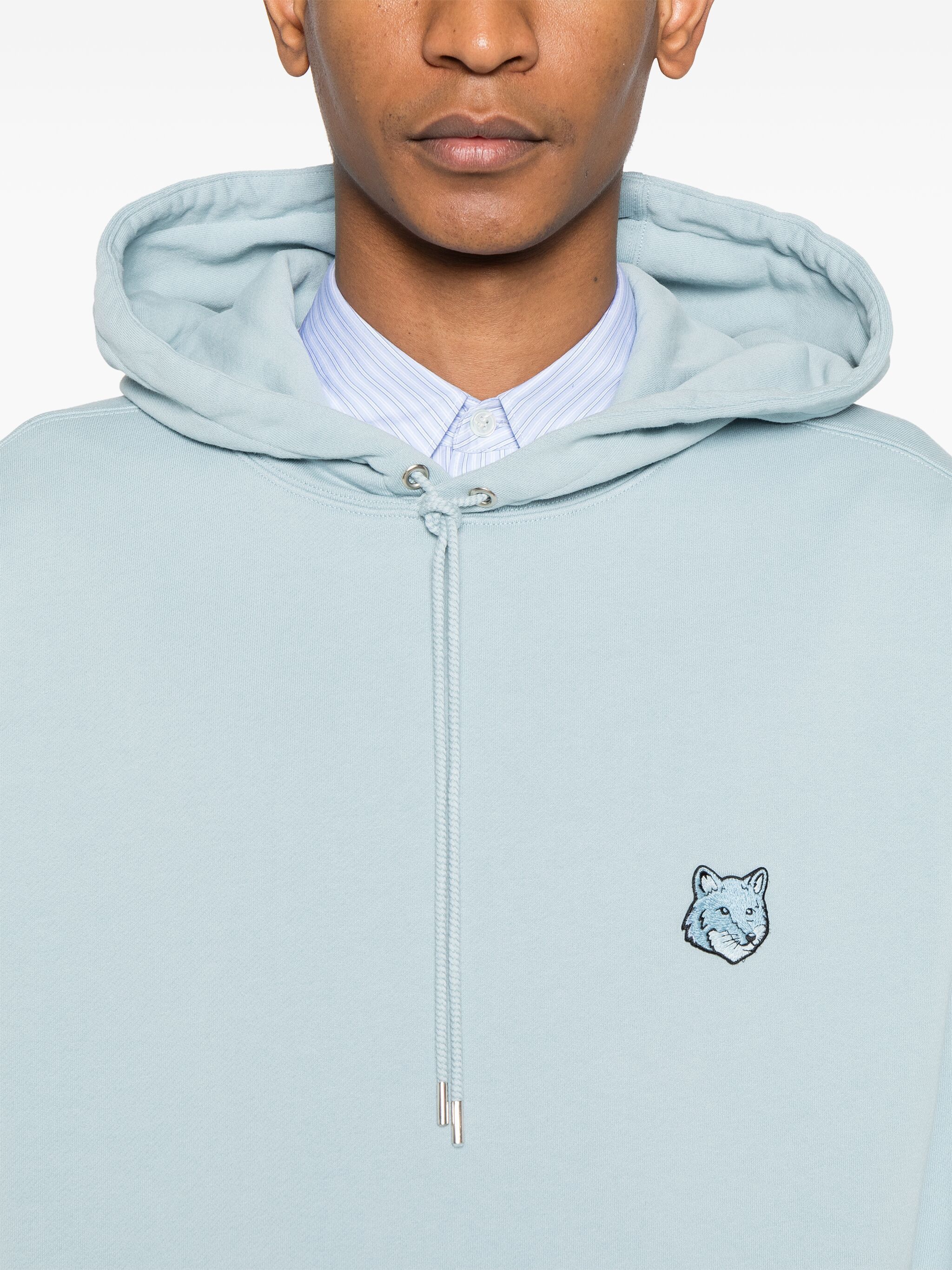 Maison Kitsune o1s22i1n1124 Bold Fox Head Hoodie in Light Blue Size US M / EU 48-50 / 2 - 5 Thumbnail