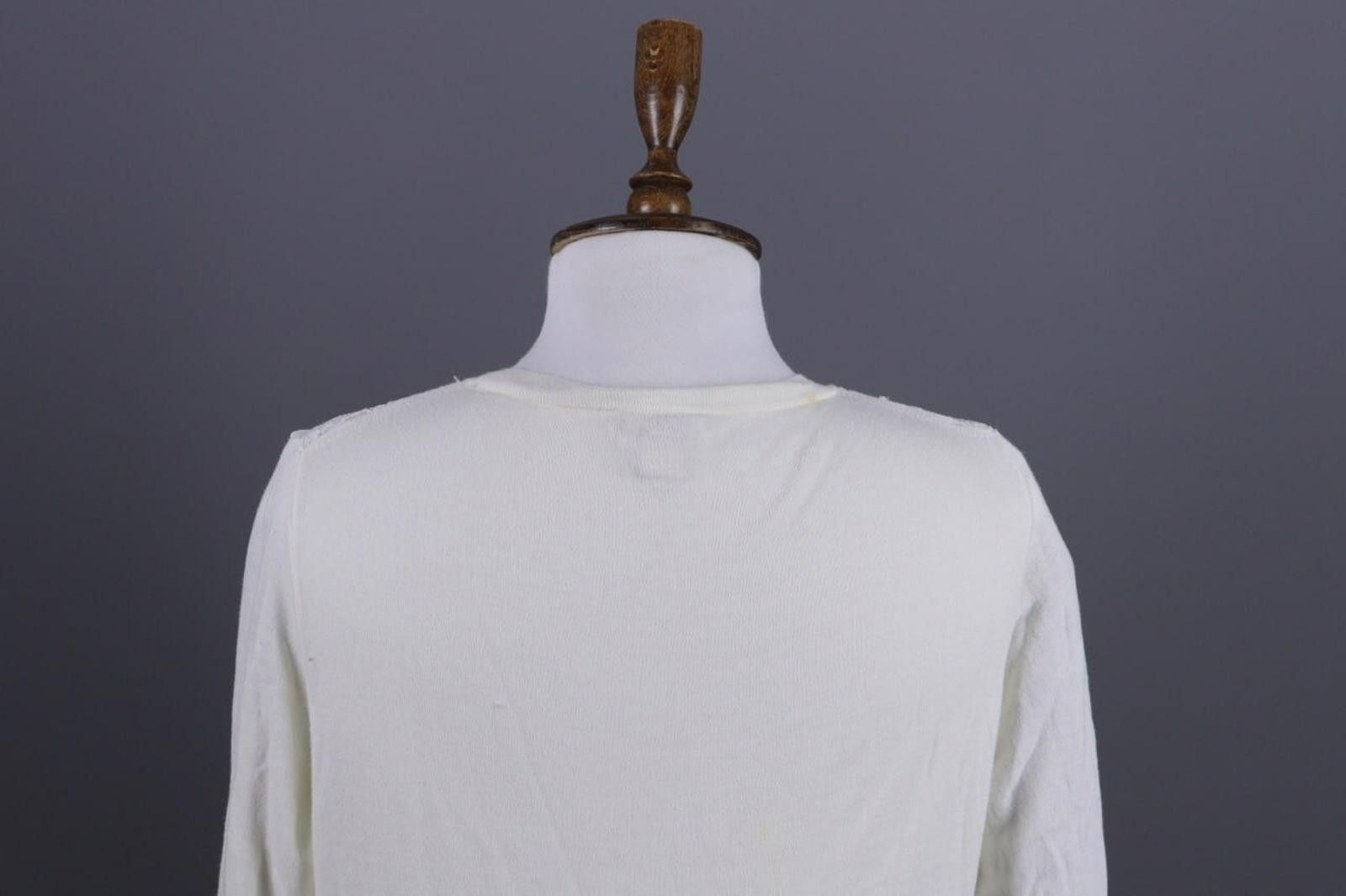 J.Crew J.Crew White Embroidered Floral Lace Knit Sweater Size M Size M / US 6-8 / IT 42-44 - 12 Thumbnail
