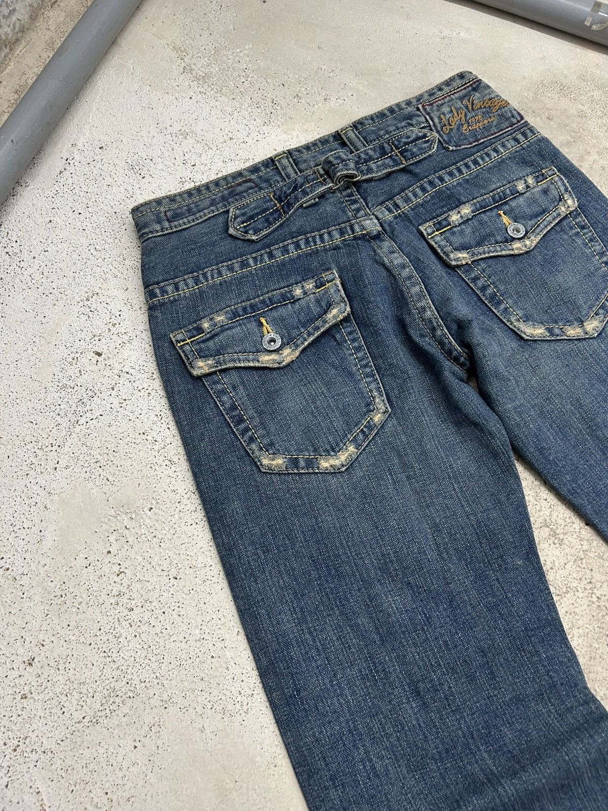 GOSTAR DE FUGA × Hysteric Glamour × Japanese Brand Brappers Jean Flare Rectangular Pocket Distressed Denim Size US 29 - 12 Thumbnail