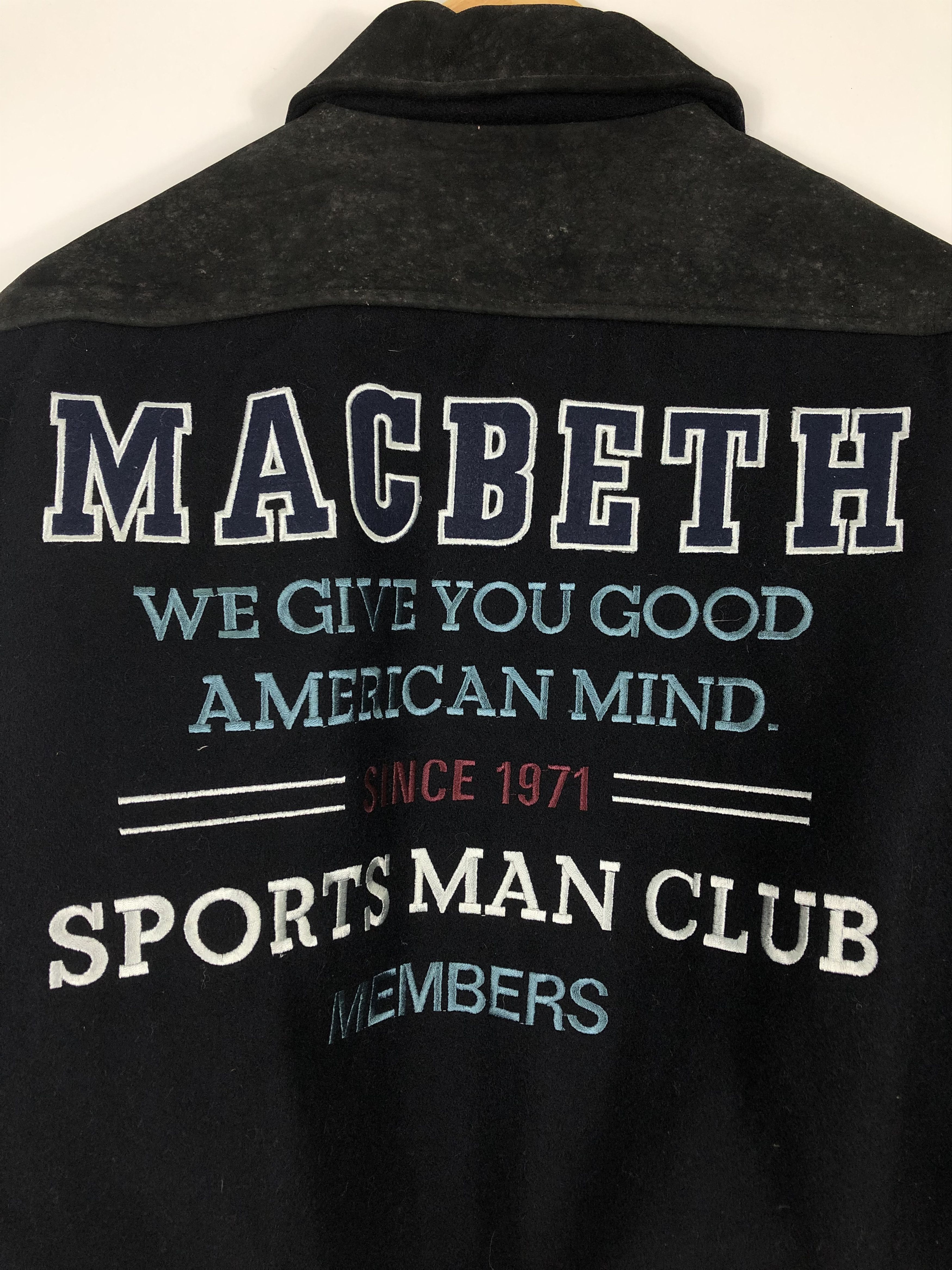 Macbeth Macbeth 90s Varsity Jacket Patches Leather Sleeve V0162 Size US M / EU 48-50 / 2 - 2 Thumbnail