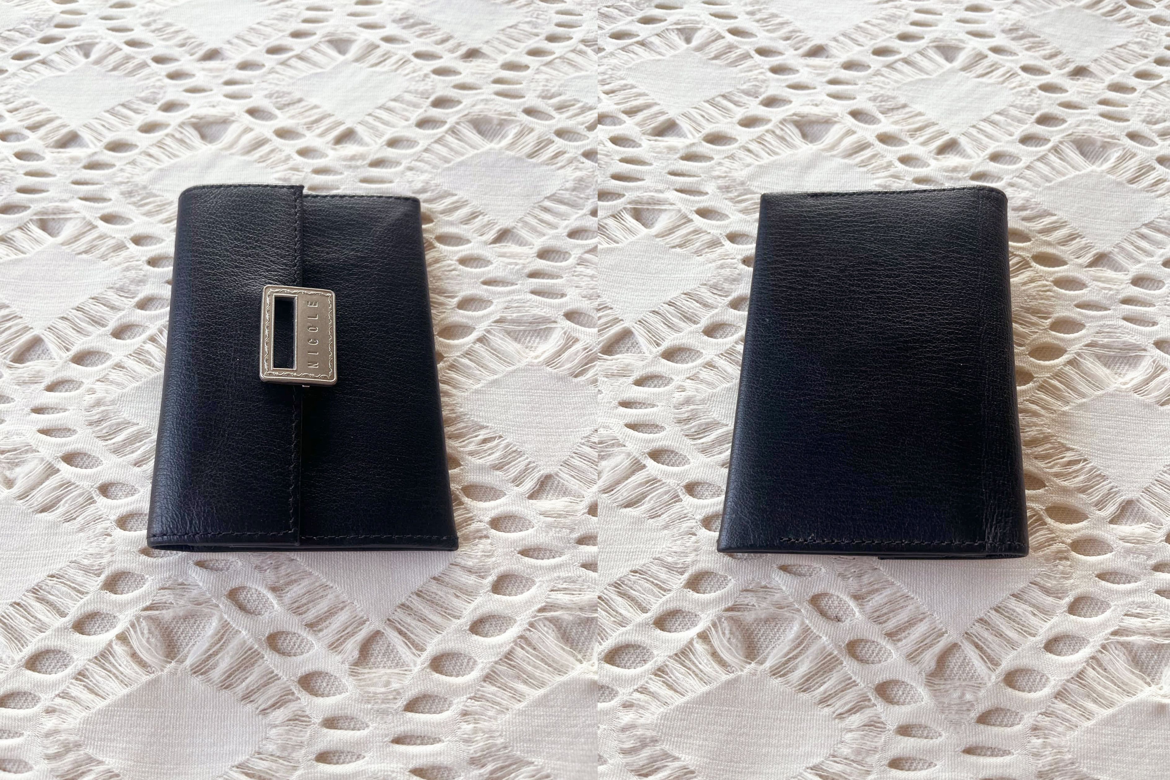 Vintage 90s 'NICOLE' Small and thin size black genuine card holder Size ONE SIZE - 6 Thumbnail