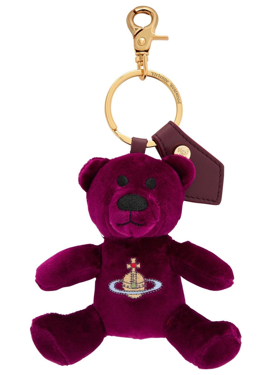 Vivienne Westwood o1f1d3z0226 Size: OS / Teddy Bear Velvet Keyring in Purple Size ONE SIZE - 1 Thumbnail