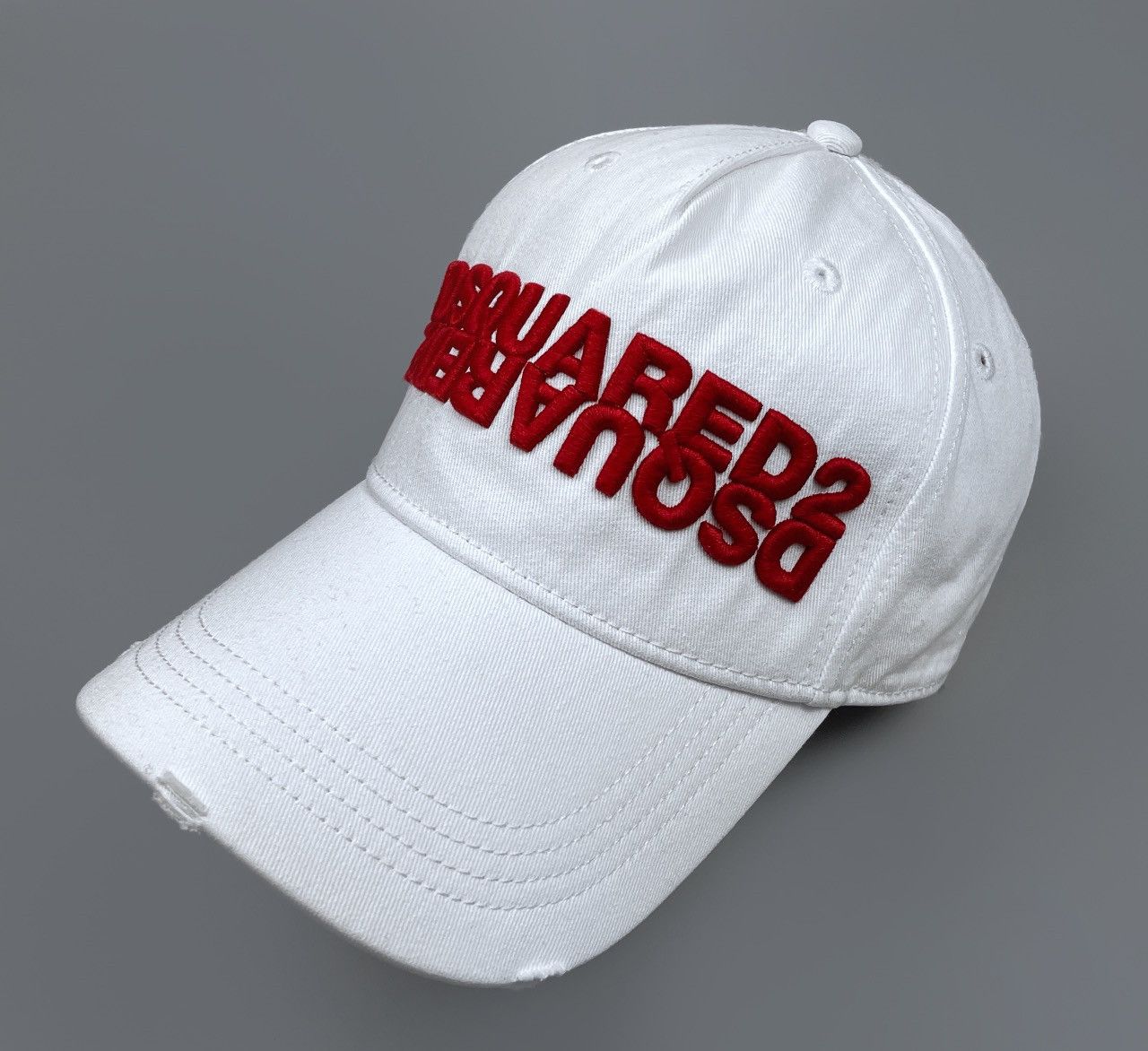 Dsquared2 Dsquared2 Dean & Dan Mirror Distressed Baseball Cap One Size Size ONE SIZE - 1 Thumbnail