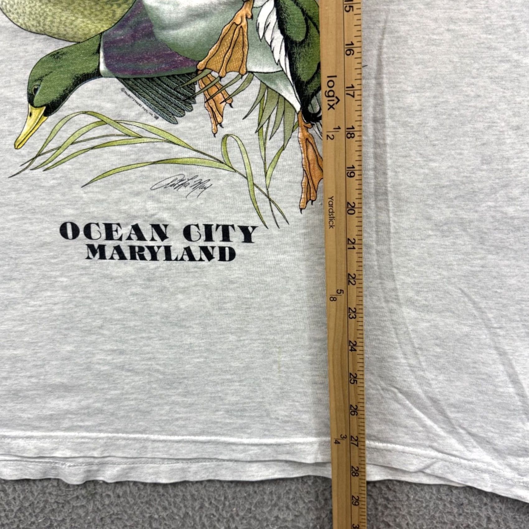 Hanes VINTAGE Hanes Shirt Mens XL Gray Ocean City Maryland 90s Sleeveless Beach USA Crew Neck Dragon Angel Animals Nature 90s Boys Mens Size US XL / EU 56 / 4 - 6 Thumbnail