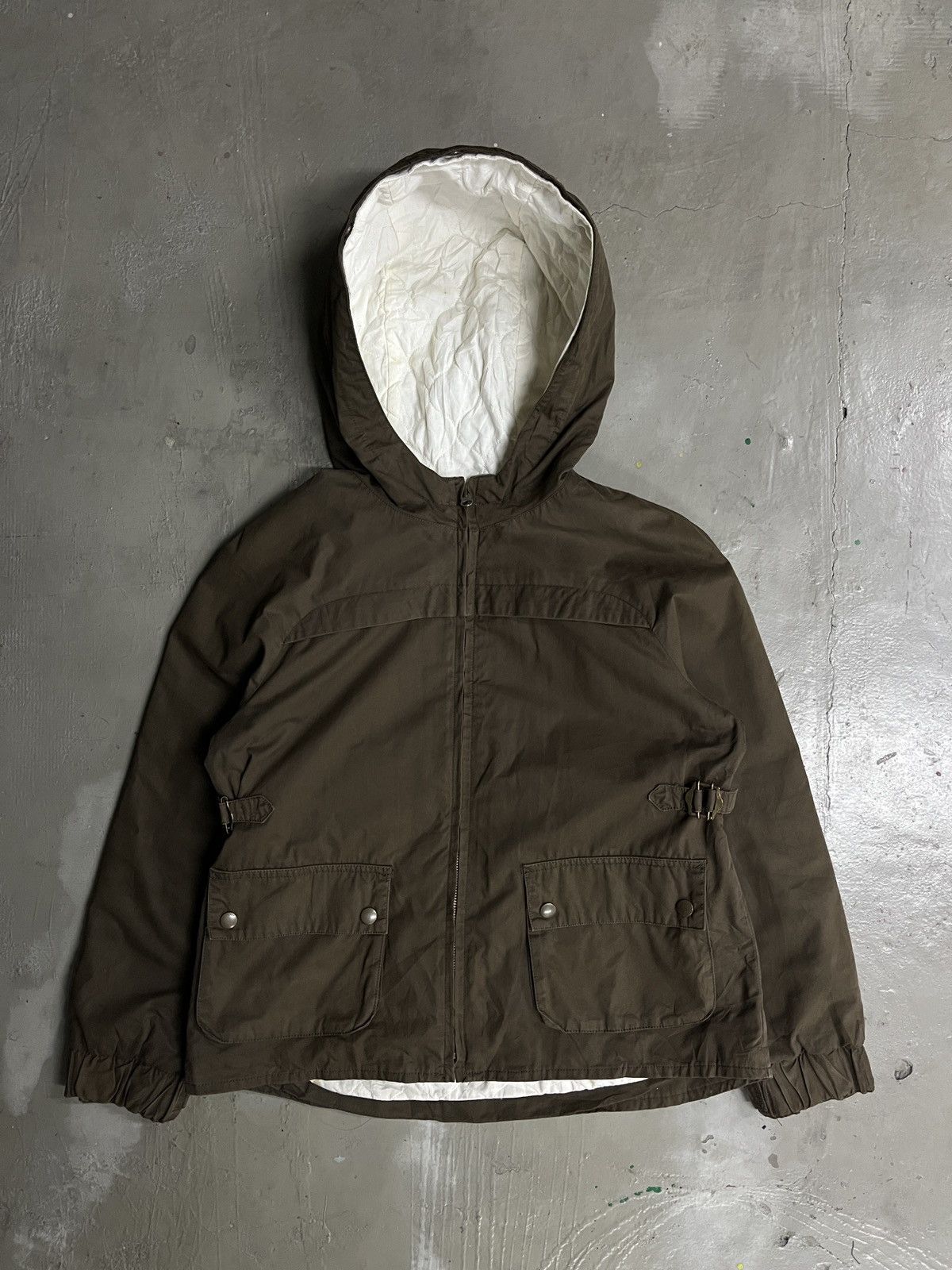 Vintage Marine Military Side Buckle Back Pocket Work Hoodie Jacket Size US M / EU 48-50 / 2 - 1 Thumbnail