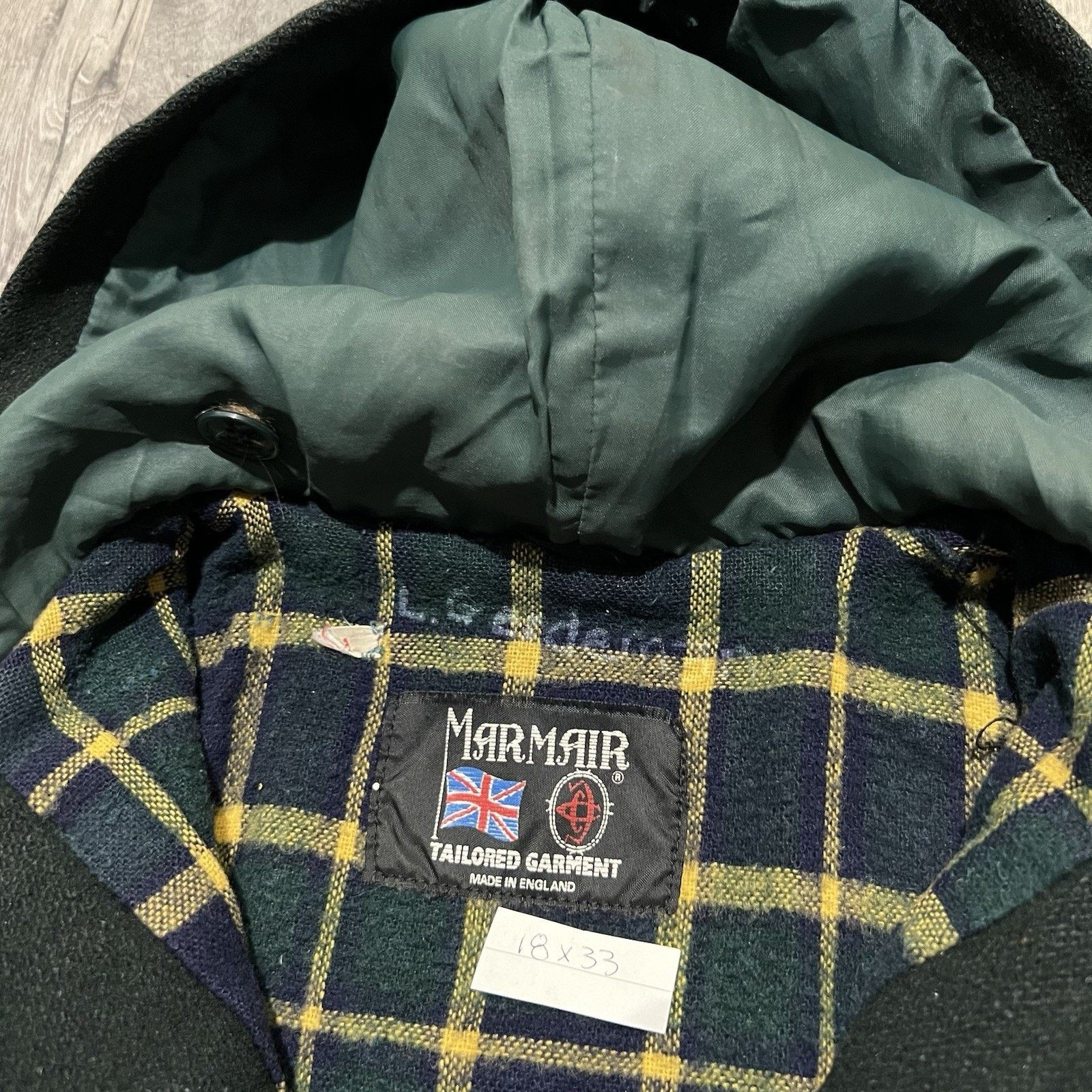 Other VTG Marmair England Made Wool Duffle Coat Plaid Lined 80s Size S / US 4 / IT 40 - 4 Thumbnail