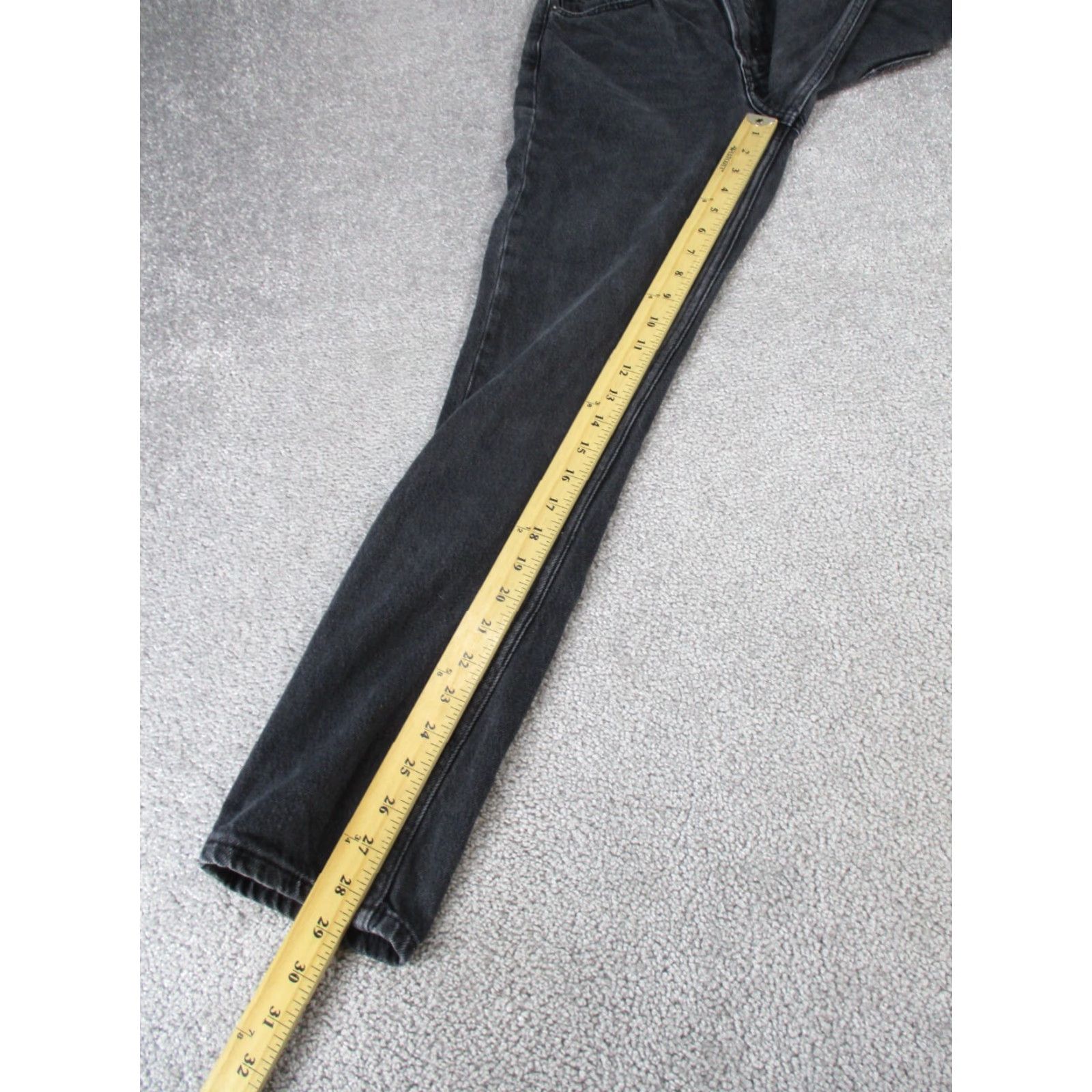 Reformation VINTAGE Reformation Jeans Womens 24 Slim Fit Black Denim Straight 90s Size 42" / US 20 - 6 Thumbnail