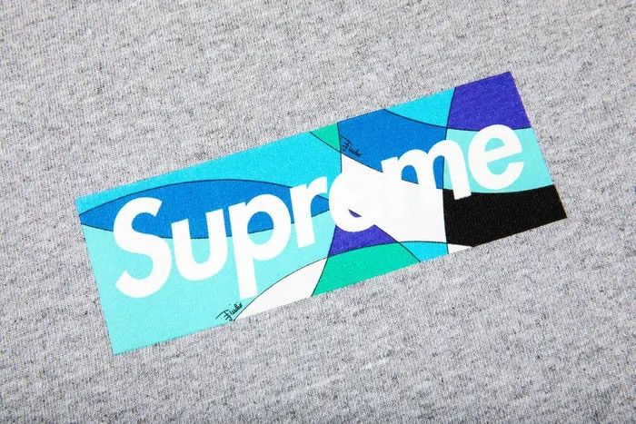 Supreme SEALED Supreme x Emilio Pucci Box Logo Bogo Tee Blue Size US S / EU 44-46 / 1 - 2 Thumbnail