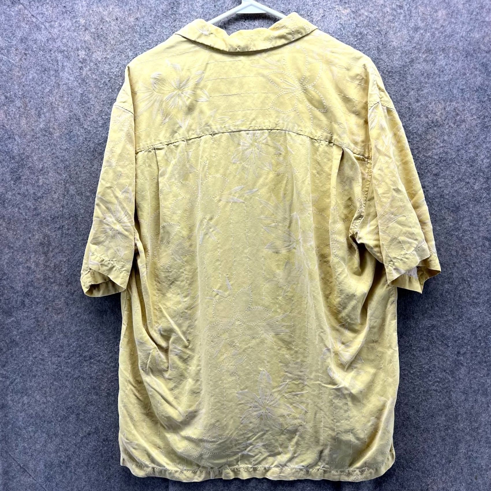 Tommy Bahama Tommy Bahama Shirt Mens Extra Large Yellow Silk Button Down Hawaiian Paradise Camp Floral - Vintage Size US XL / EU 56 / 4 - 2 Thumbnail