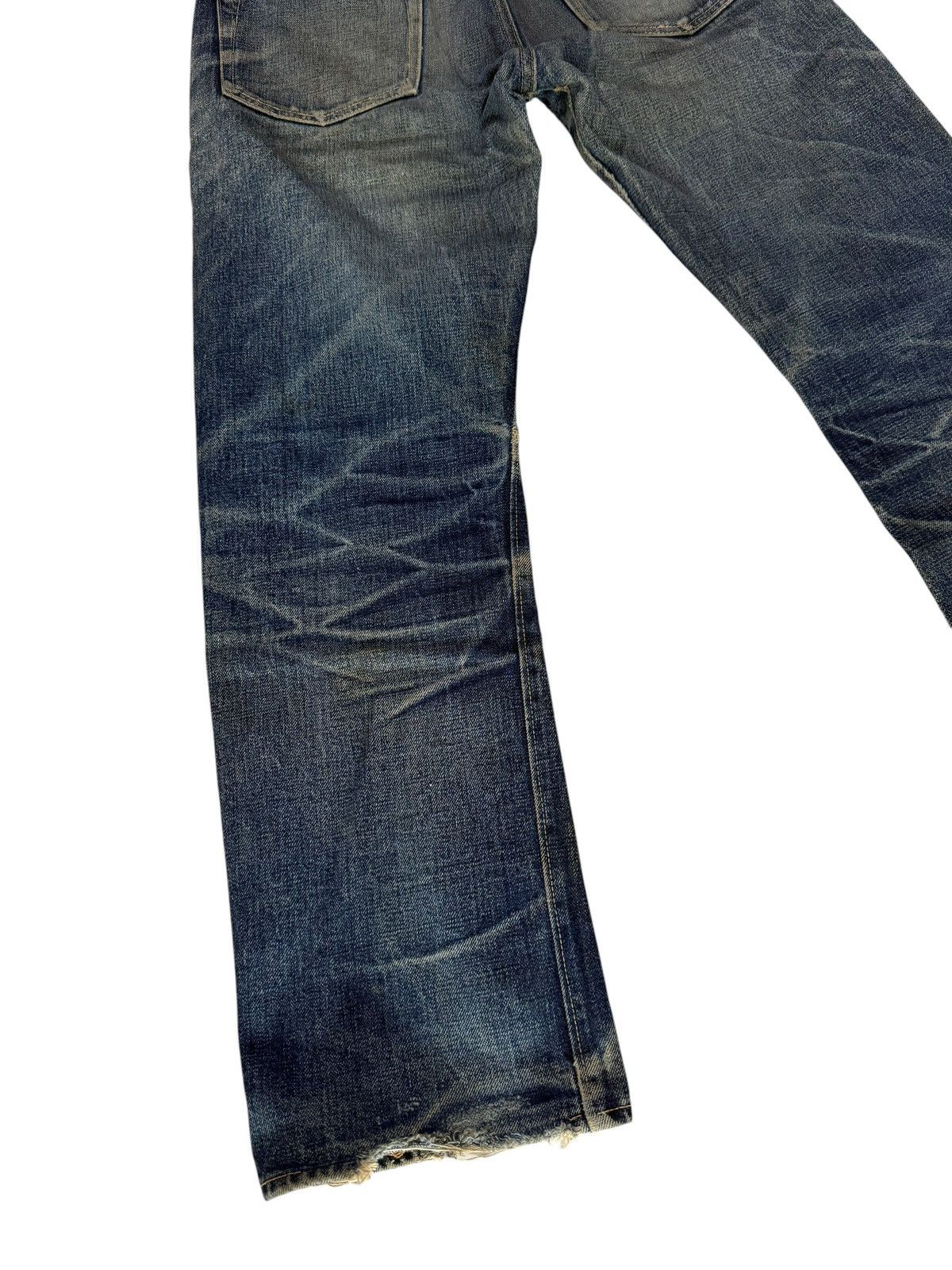 Denime DENIME Made In Japan Redline Selvedge Distressed Jeans Size US 27 - 15 Thumbnail