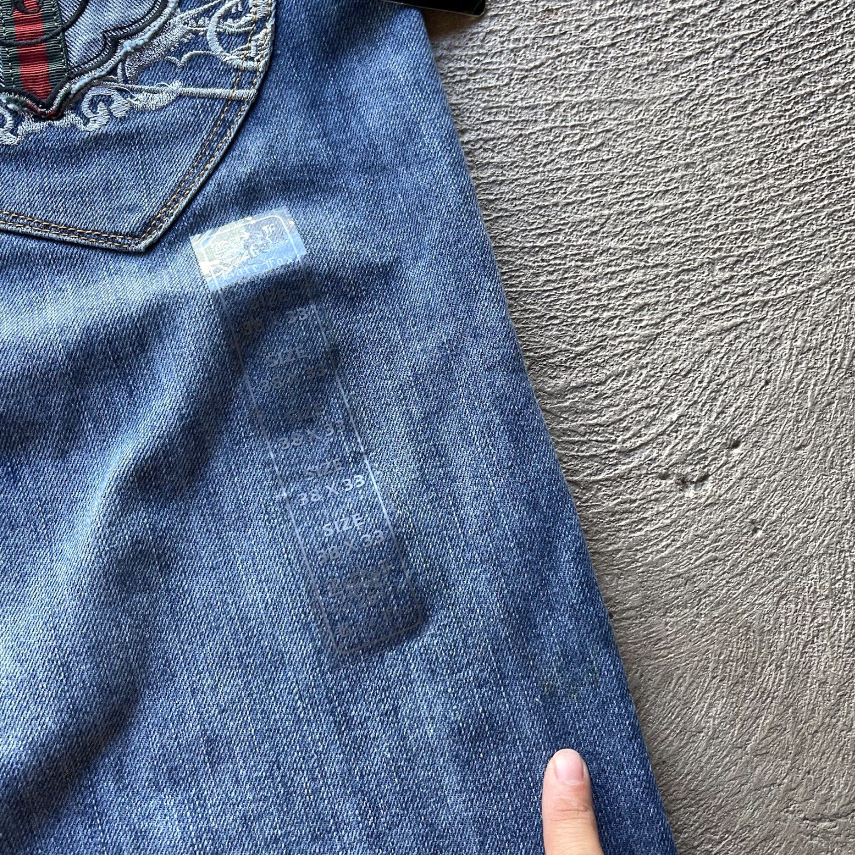 Vintage VINTAGE Bare Fox Baggy Jeans Mens 38x32 Blue Embroidered Wide-Leg 90s Grunge Hip Hop Size US 38 / EU 54 - 6 Thumbnail