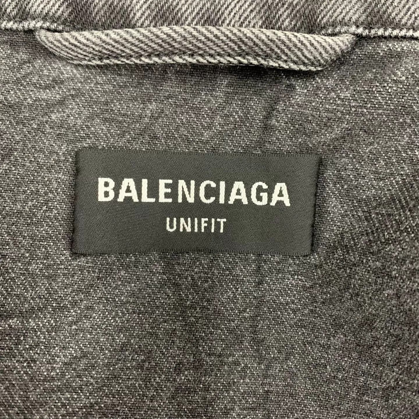 Balenciaga Balenciaga Washed Black Embroidered Denim Jacket Size S / US 4 / IT 40 - 4 Thumbnail