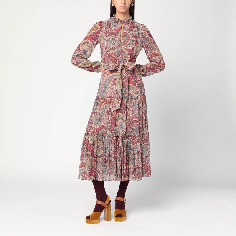 Etro Etro Long Dress With Paisley Print Size S / US 4 / IT 40 - 1 Thumbnail