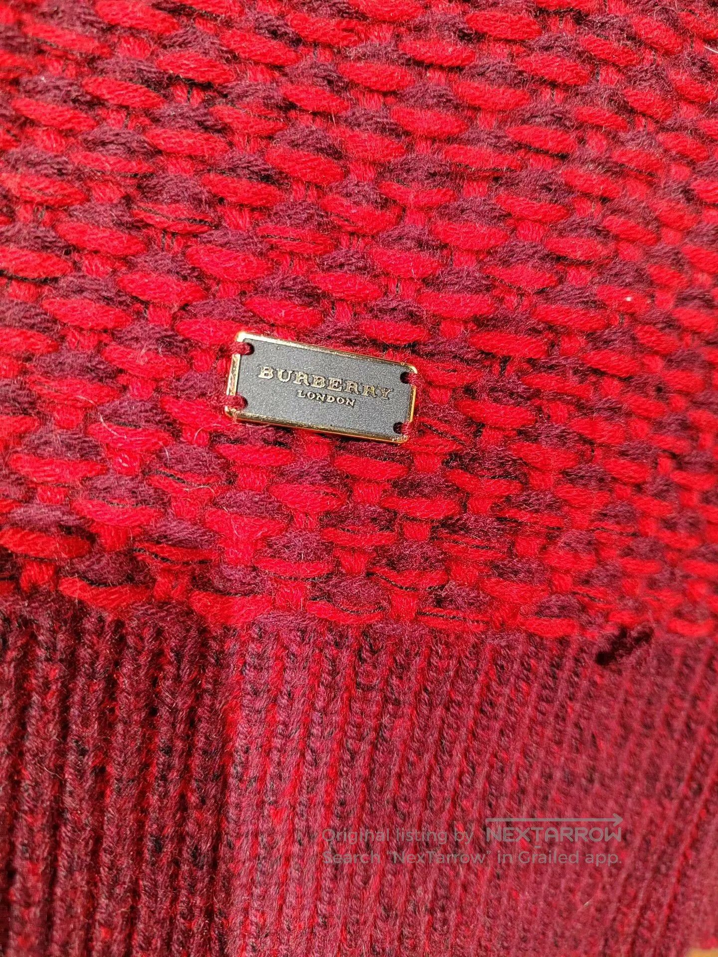 Burberry Burberry Men's Red Knit Sweater. Size US S / EU 44-46 / 1 - 3 Thumbnail