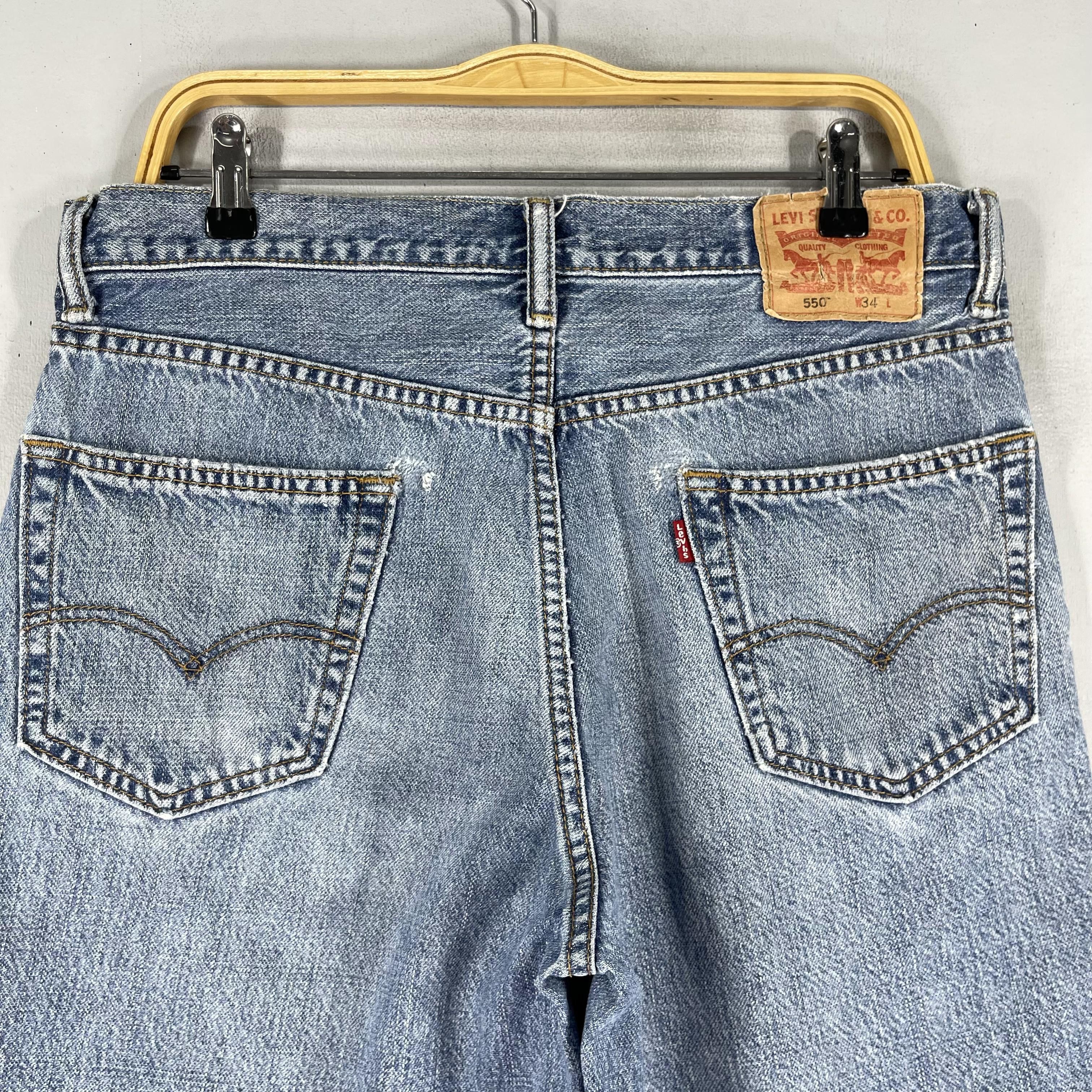 Jean × Levi's Size 33 Vintage Levis 550 Reconstruct High Rise Short Jeans Size US 33 - 6 Thumbnail