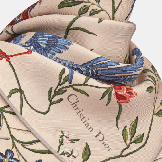 Dior o1w1db10424 Size: OS Dior Birds Square Scarf in Multicolor Size ONE SIZE - 4 Thumbnail