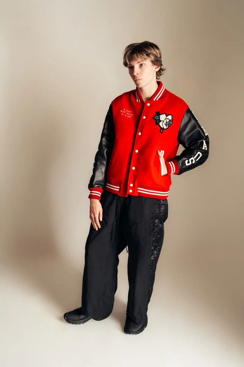Undercover x K. Tolnoe “Wolf Pet” Rose Varsity Jacket Size US XL / EU 56 / 4 - 8 Thumbnail
