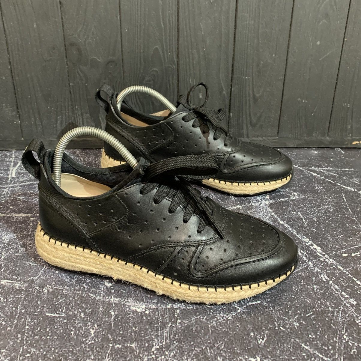 Tod's Tod’s Black Leather Sneakers With Rope Heel Size 36.5 Size US 6.5 / IT 36.5 - 4 Thumbnail