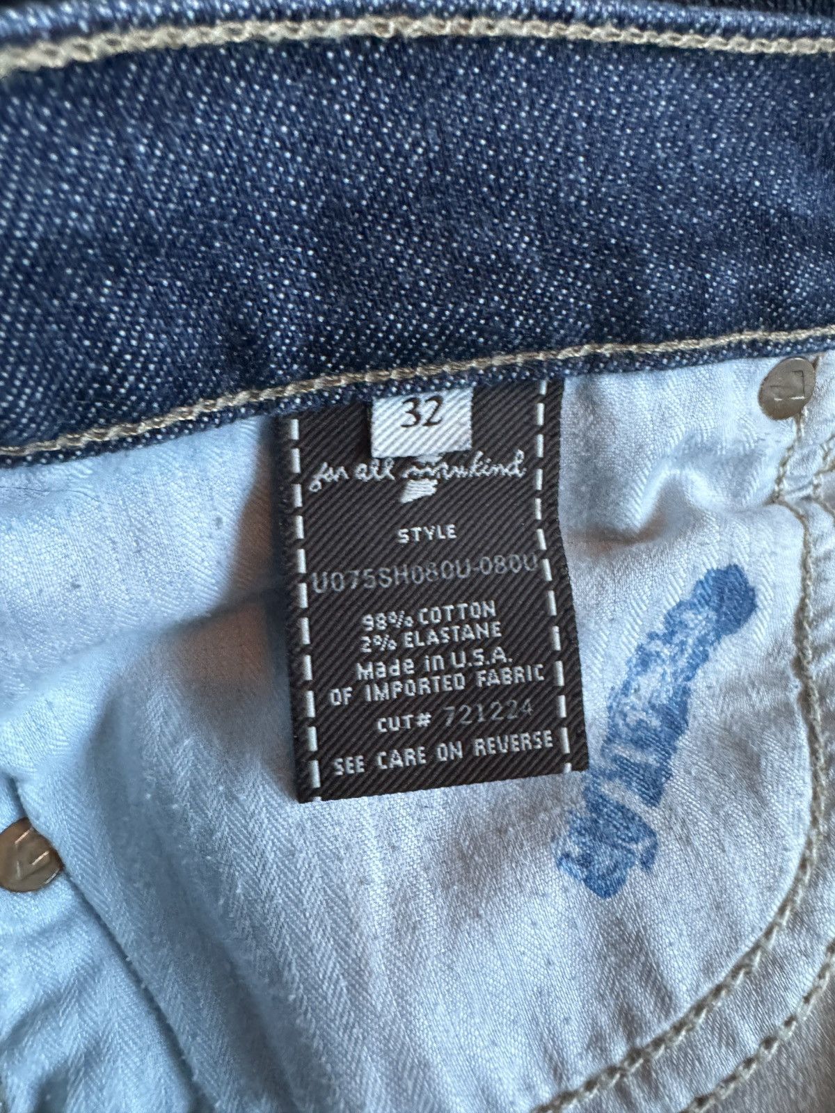 7 For All Mankind × Vintage Flip Flop Bootcut Jeans Size 32" / US 10 / IT 46 - 8 Thumbnail