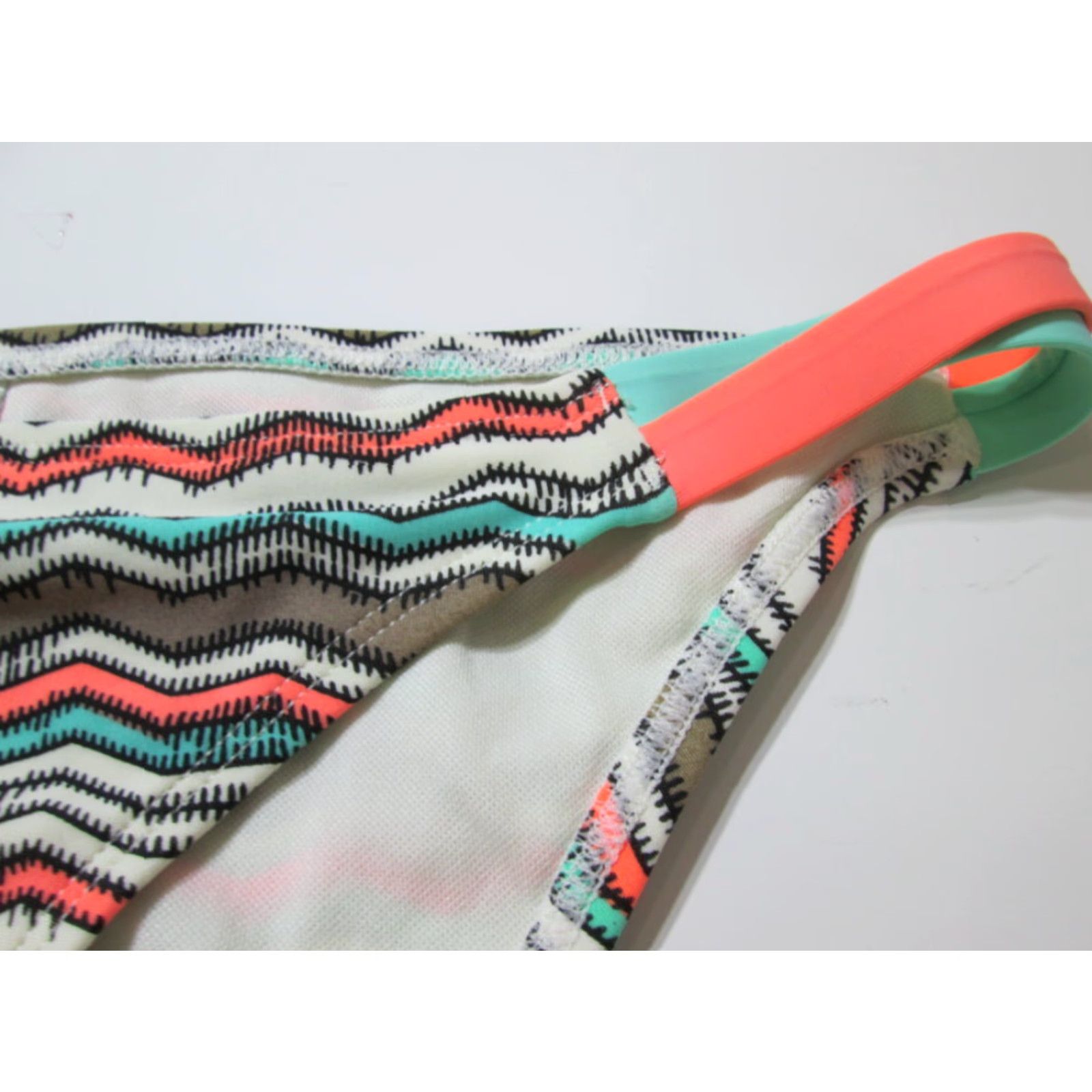 Swims Eidon Womens Bottom Cheeky Straps Side White Gray Stripe Bikini S Size 28" / US 6 / IT 42 - 3 Thumbnail
