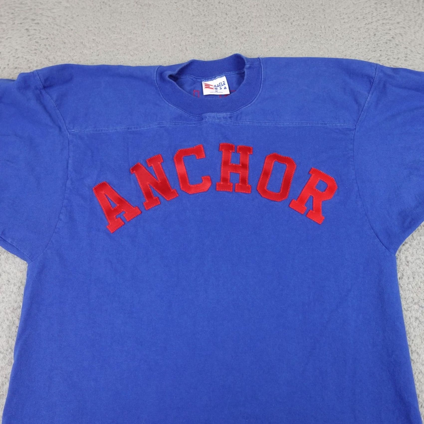 Vintage VINTAGE EAGLE USA Anchor Shirt Mens Medium Blue Cotton Athletic LES-LEE 90s Size US M / EU 48-50 / 2 - 3 Thumbnail