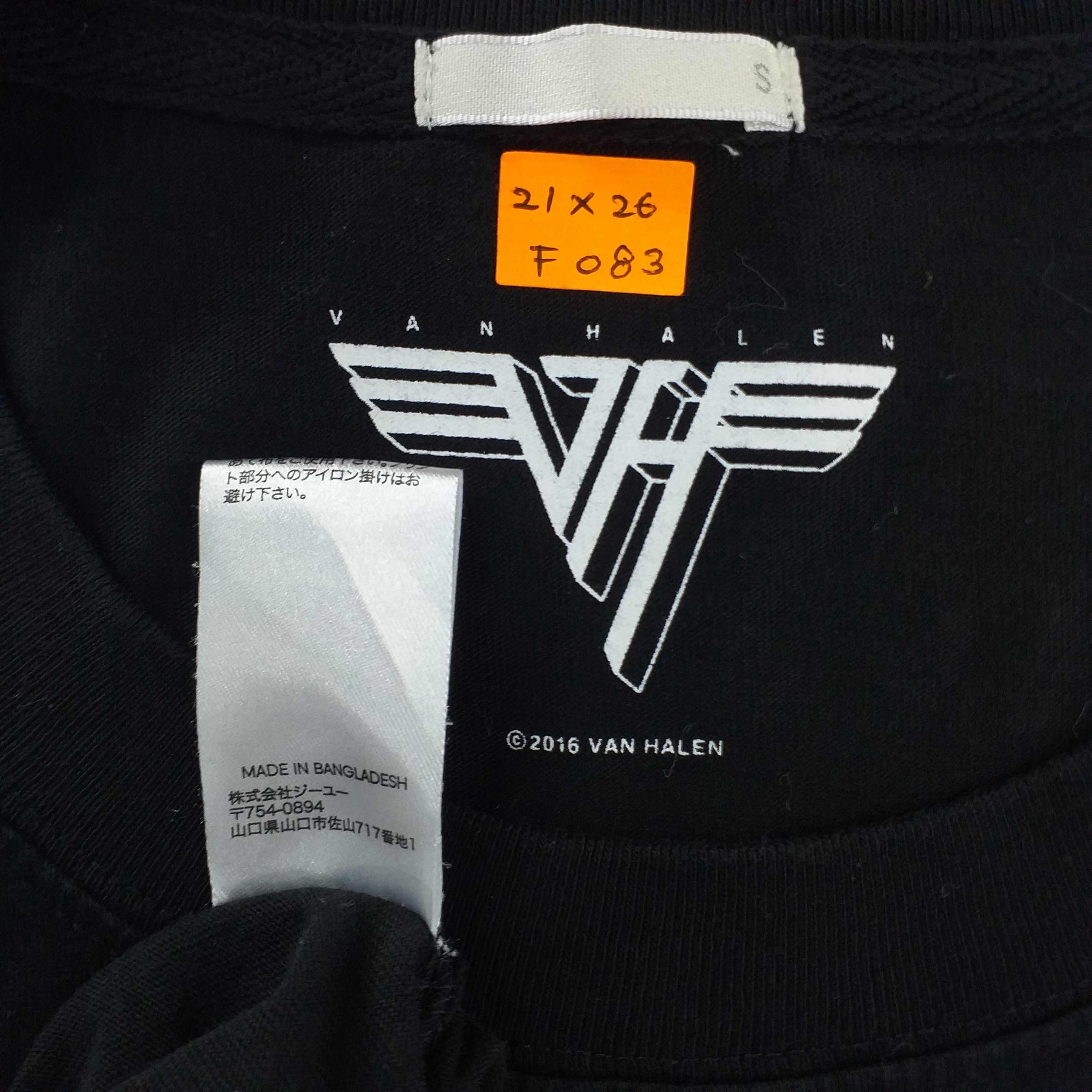 Band Tees Van Halen Live 1982 Band Large Tee -F083 Size US L / EU 52-54 / 3 - 5 Thumbnail
